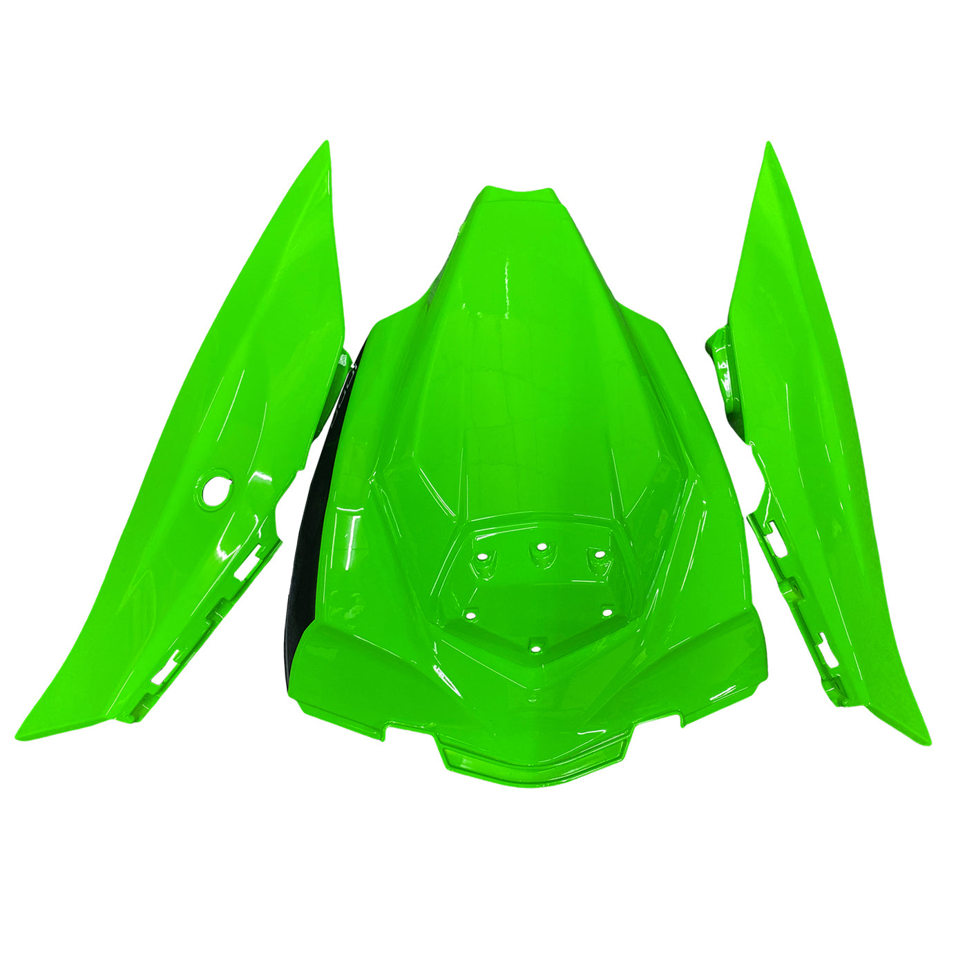 Amotopart 2016-2020 Kawasaki ZX10R Black&Green Style8 Fairing Kit