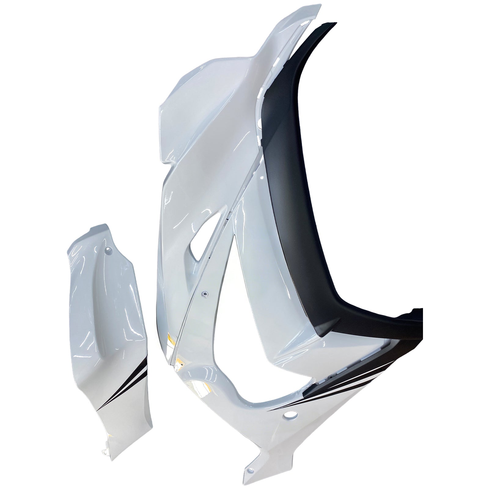 Amotopart 2016-2020 Kawasaki ZX10R White Fairing Kit