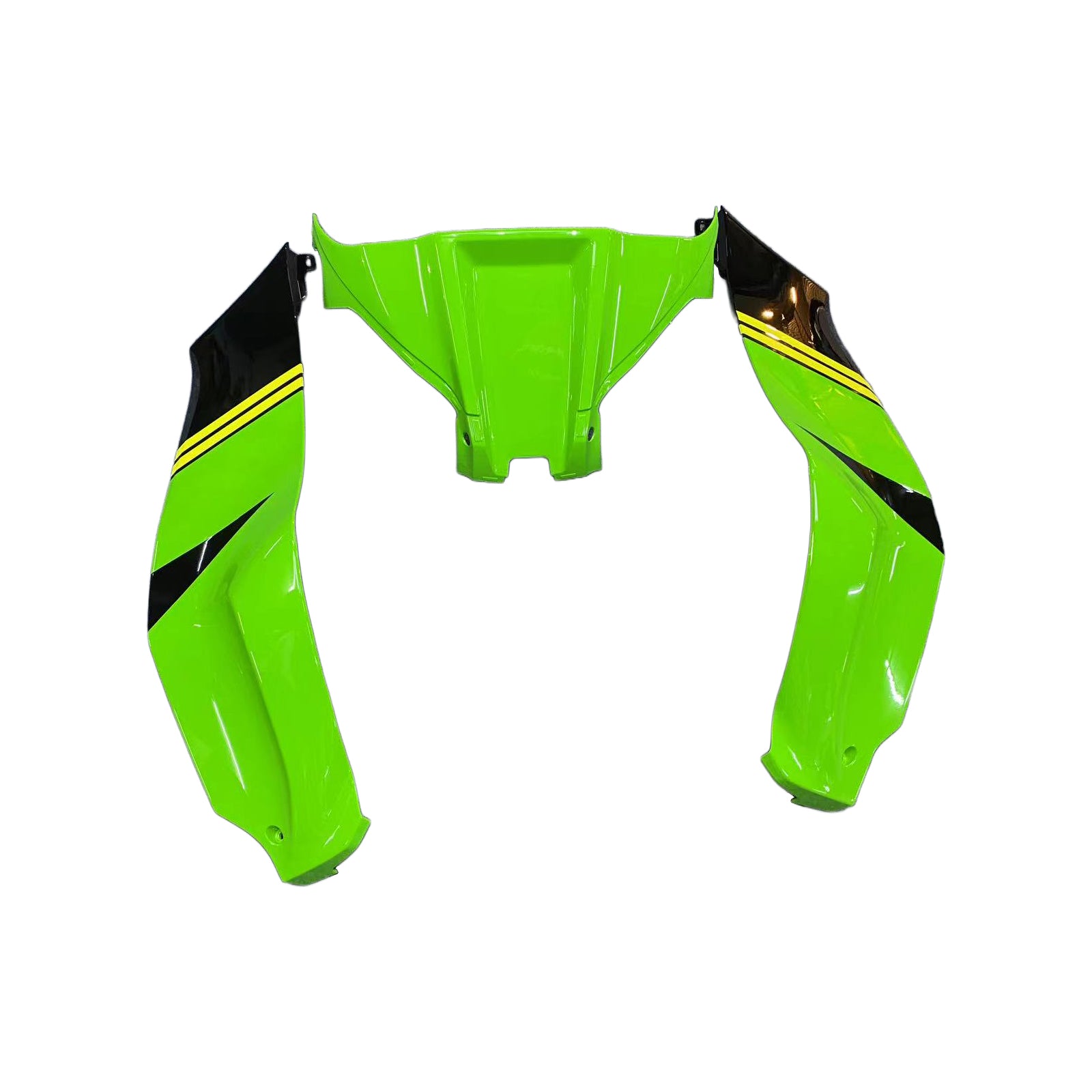Amotopart 2016-2020 Kawasaki ZX10R Black&Green Style7 Fairing Kit