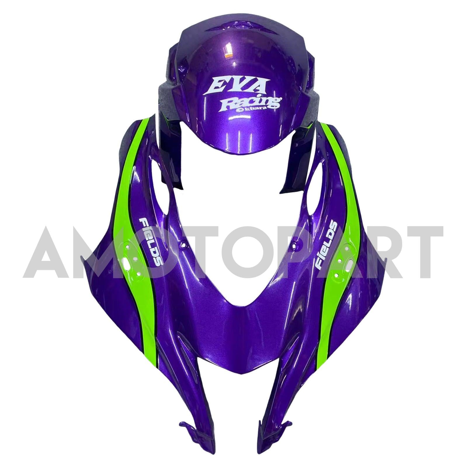 Amotopart 2016-2020 Kawasaki ZX10R Purple&Green Fairing Kit