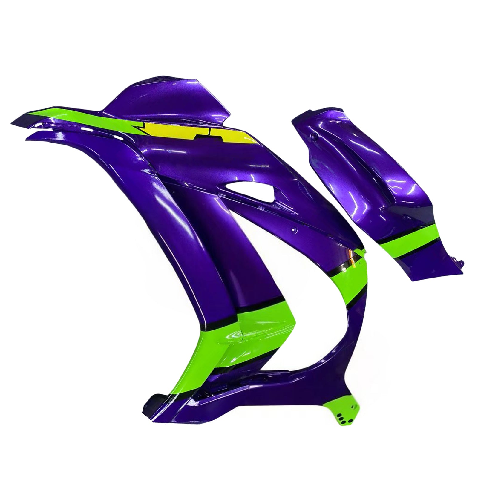 Amotopart 2016-2020 Kawasaki ZX10R Purple & Green Fairing Kit