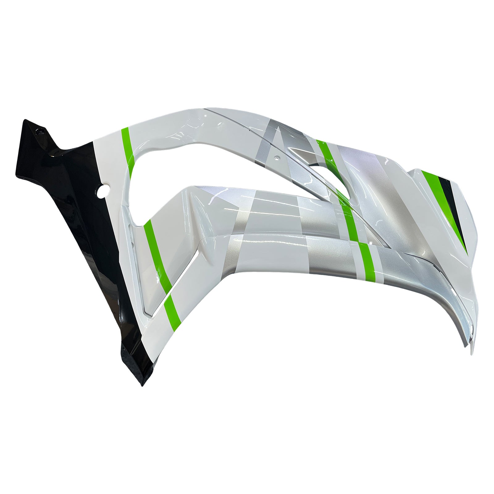 Amotopart 2016-2020 Kawasaki ZX10R Silver&Green Fairing Kit