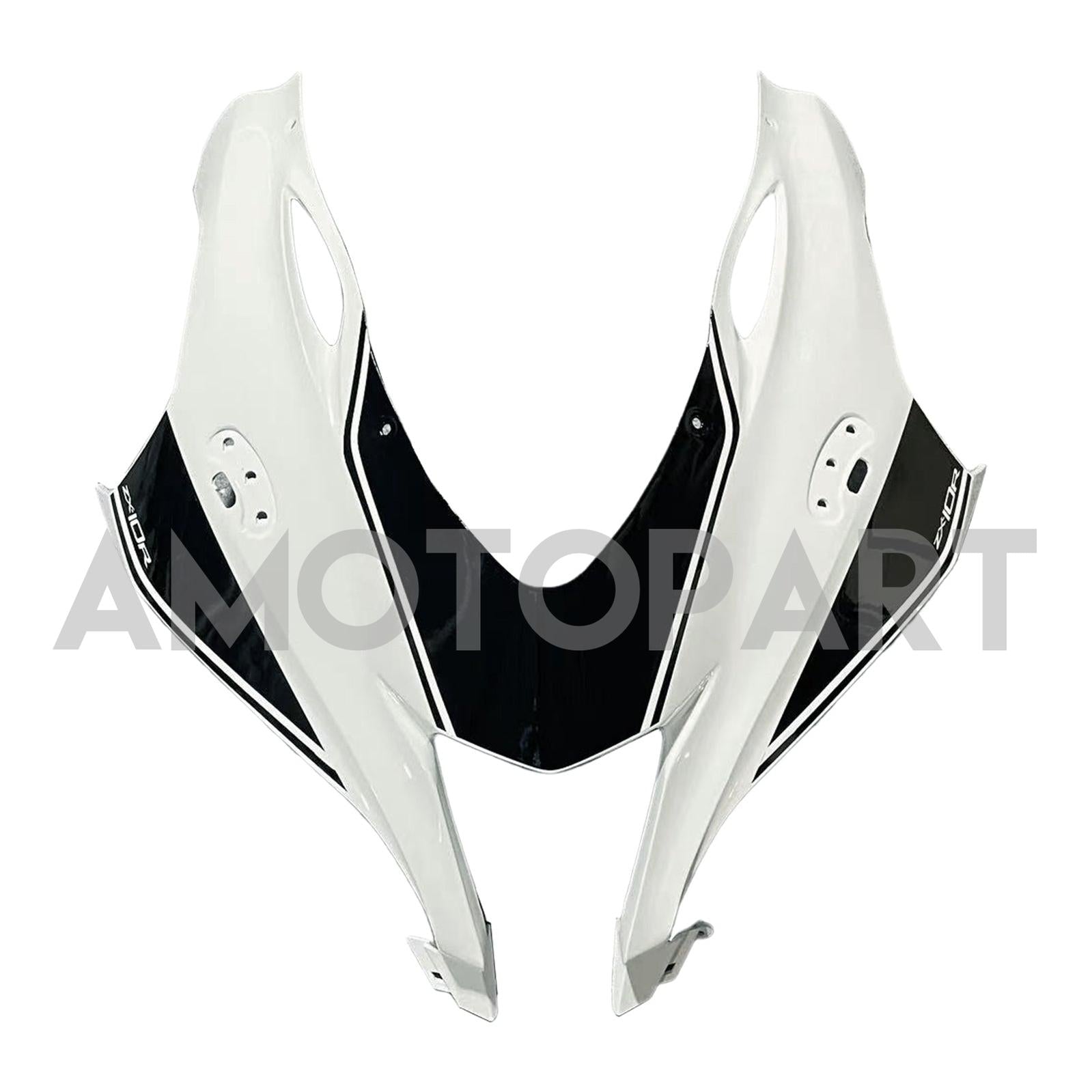 Amotopart 2016-2020 ZX10R Kawasaki Black & White Style3 Fairing Kit