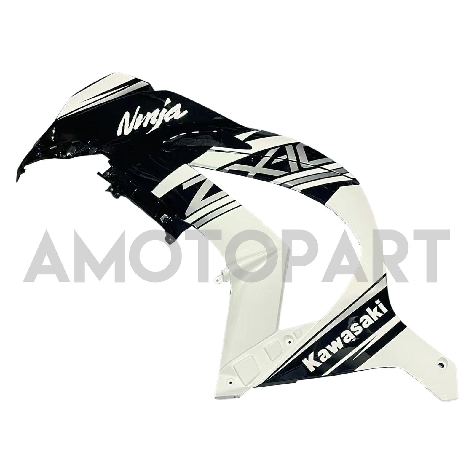 Amotopart 2016-2020 ZX10R Kawasaki Black & White Style3 Fairing Kit