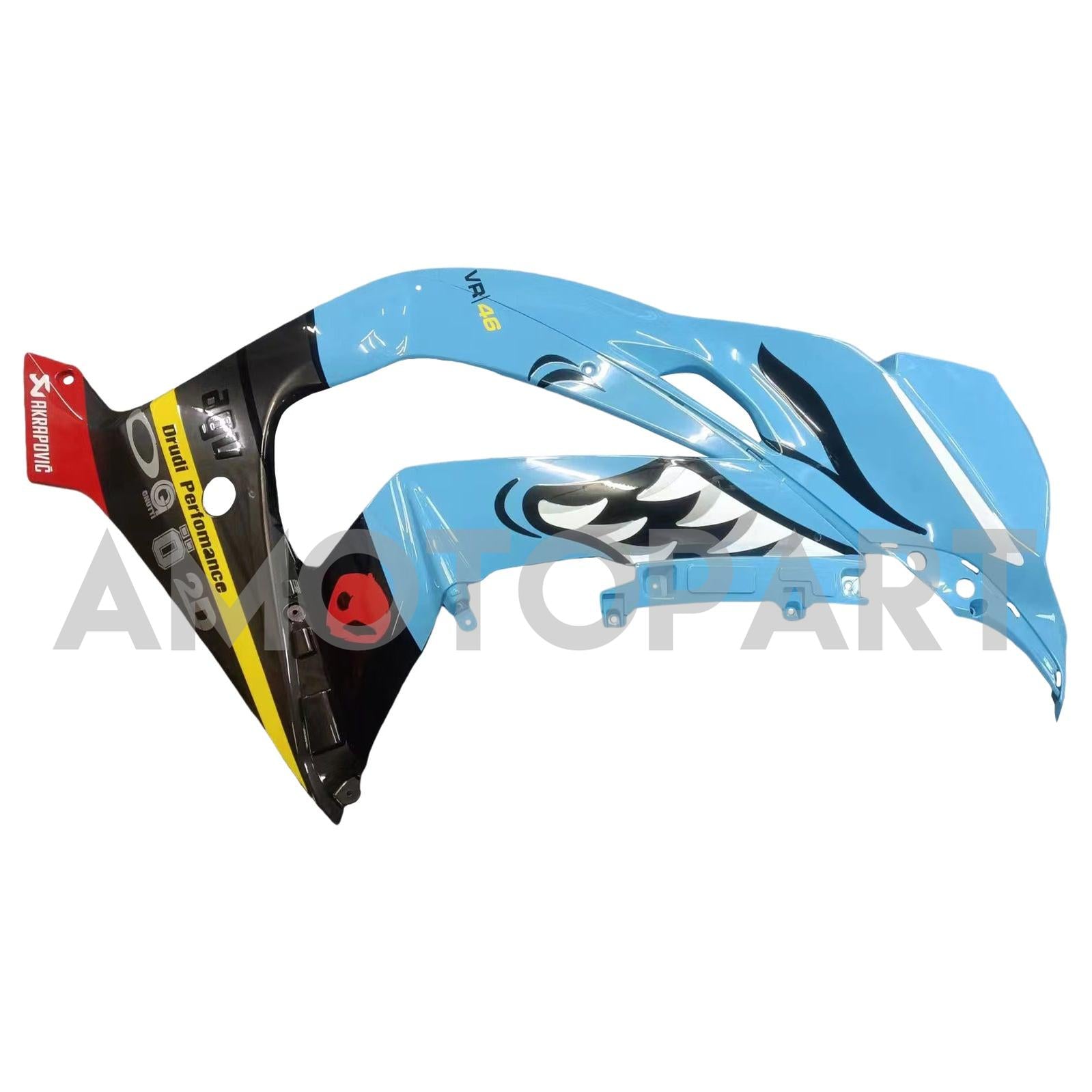 Amotopart 2016-2020 ZX10R カワサキ ブルーシャーク ティース フェアリングキット