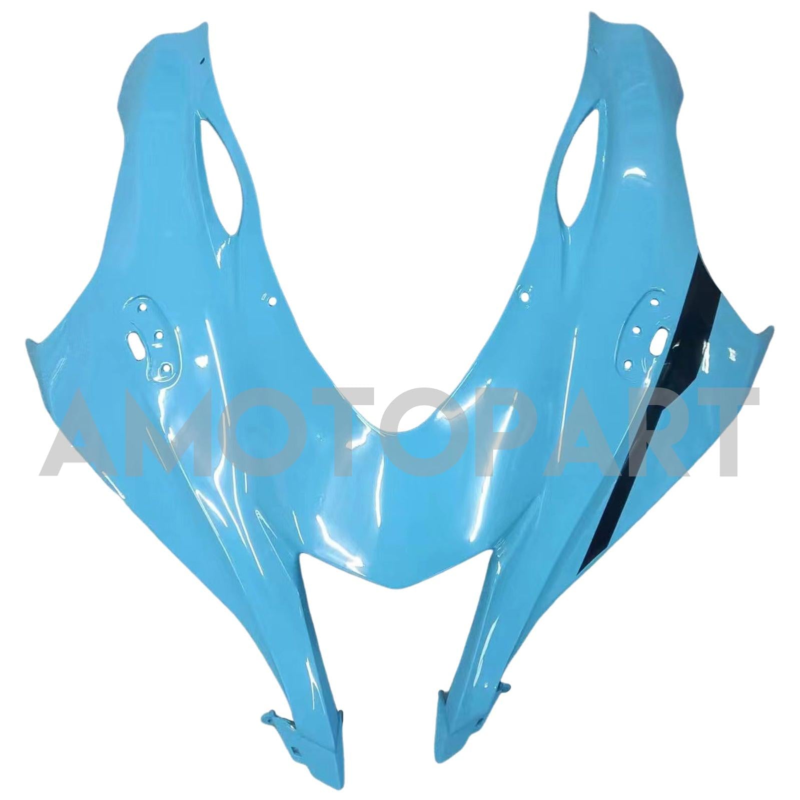 Amotopart 2016-2020 ZX10R Kawasaki Blue Shark Teeth Fairing Kit