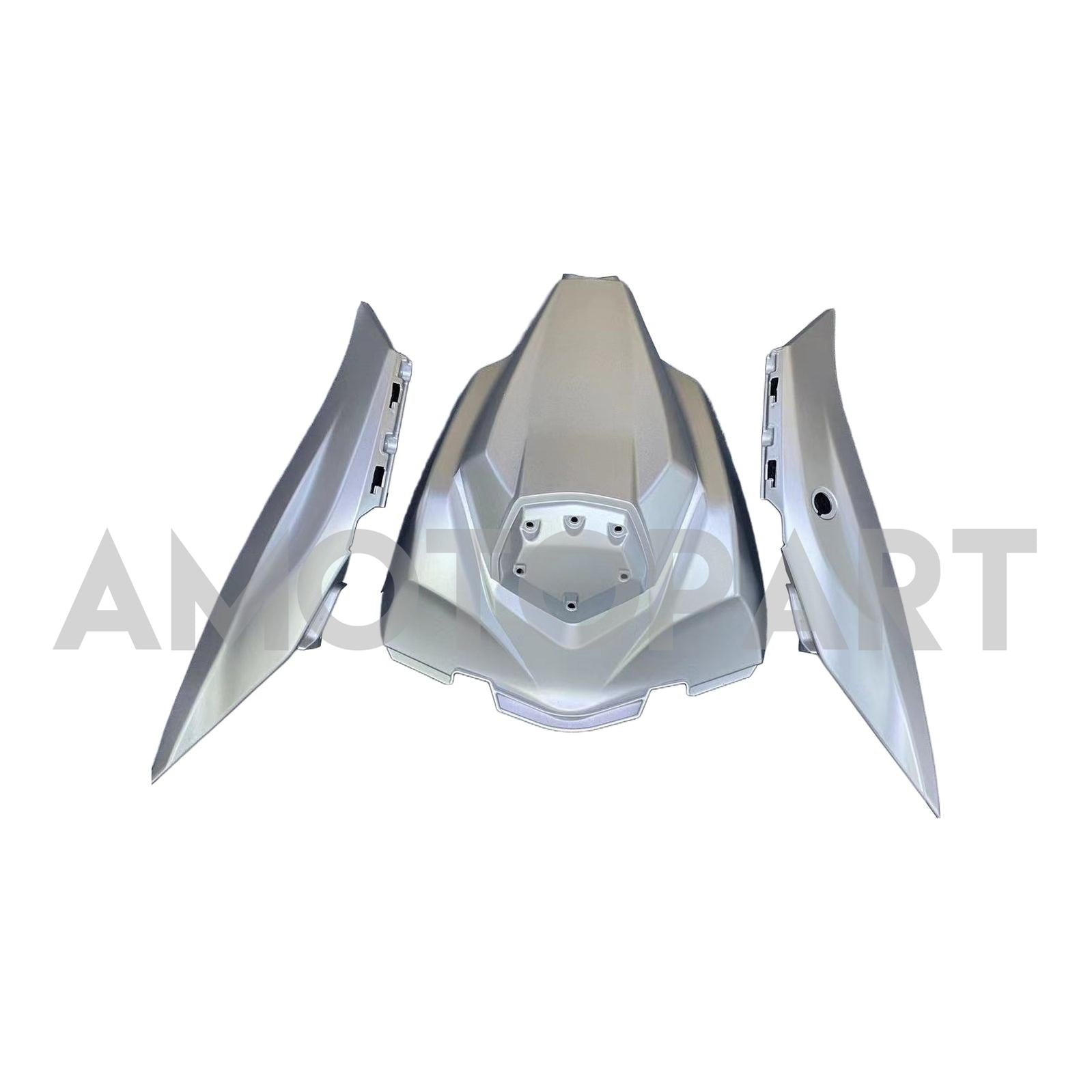 Amotopart 2016-2020 ZX10R Kawasaki Silver&Black Fairing Kit