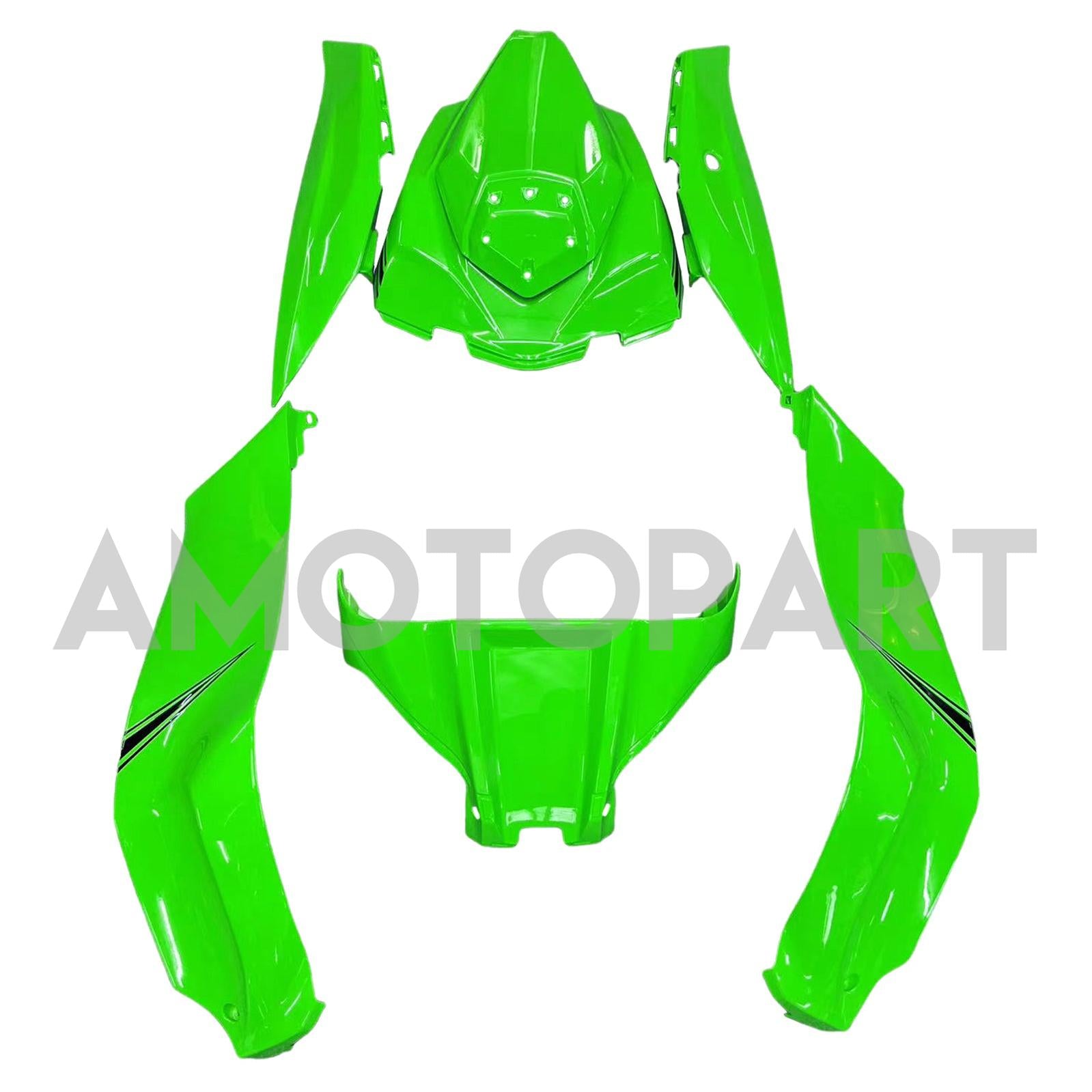 Amotopart 2016-2020 ZX10R Kawasaki Green & Black Styl3 Fairing Kit