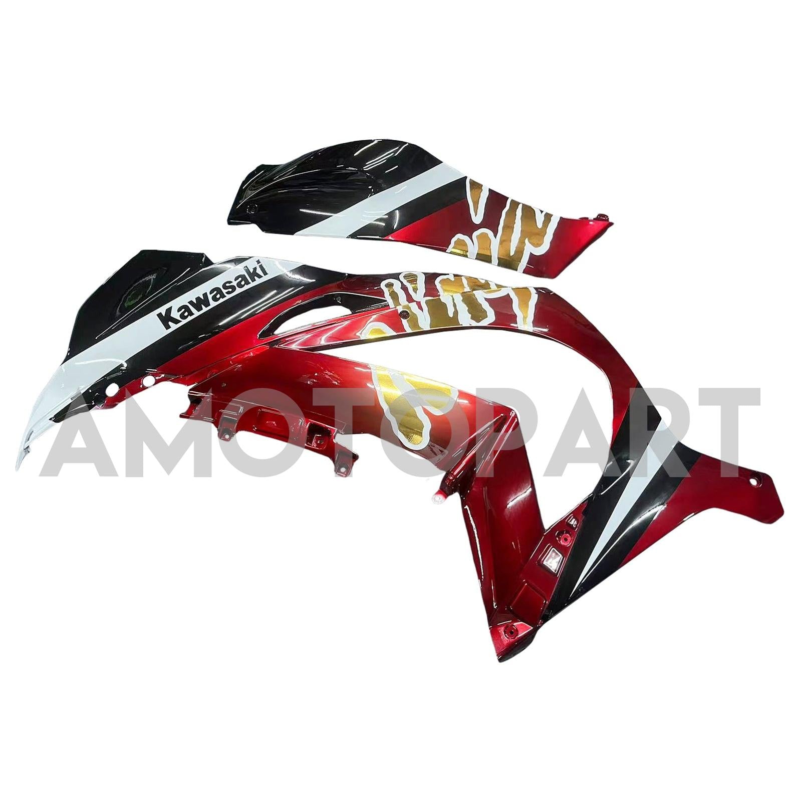 Amotopart 2016-2020 ZX10R Kawasaki Red & Black Style 7 Failing Kit