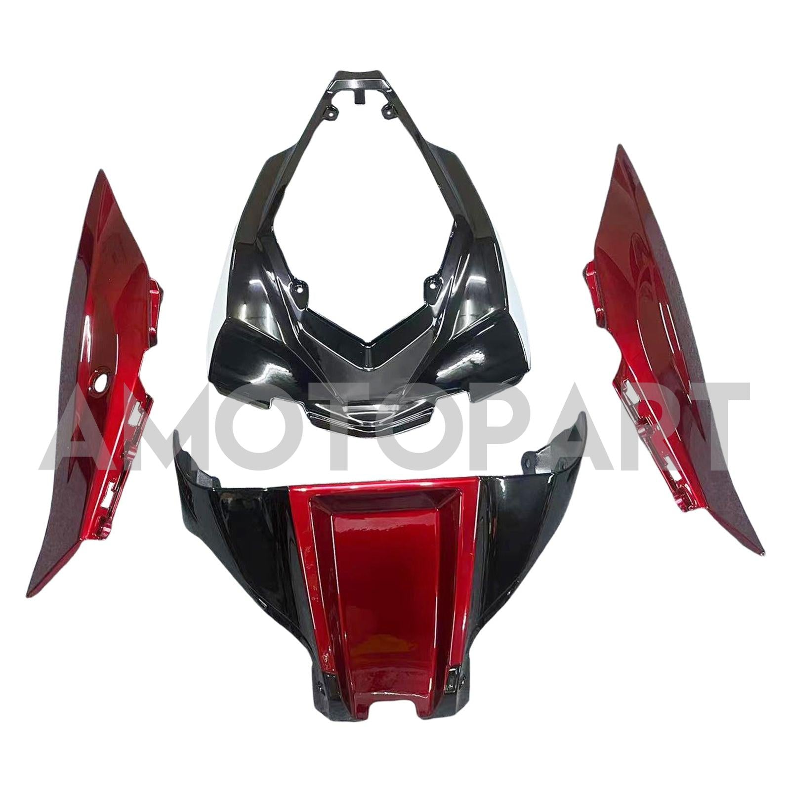 Amotopart 2016-2020 ZX10R Kawasaki Red & Black Style 7 Failing Kit