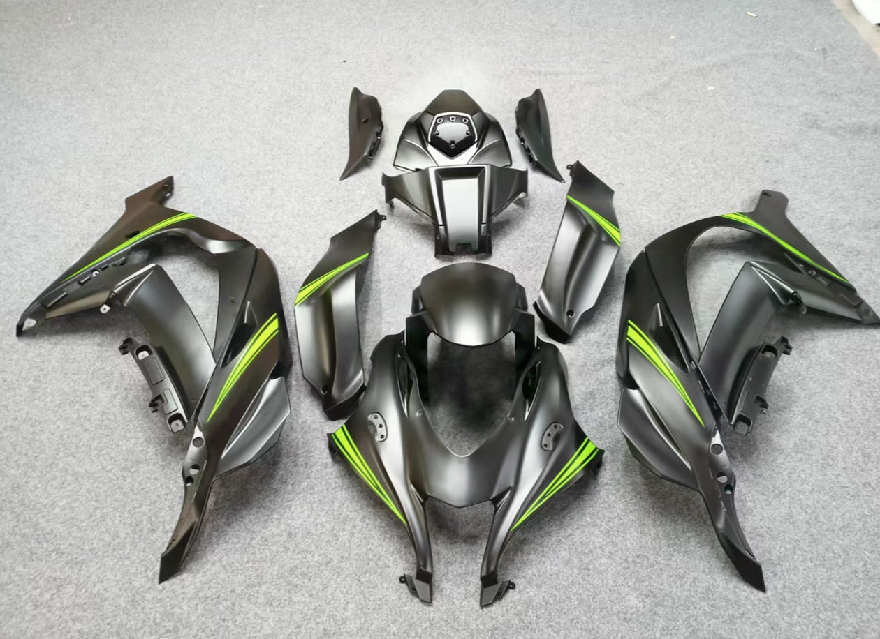 AMOTOPT 2016-2020 ZX10R KAWASAKI FLUESENCENCE Kit de carenagem verde e fosco de verde amarelo e fosco