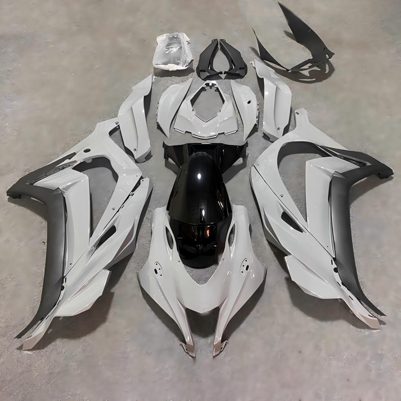 Amotopart 2016-2020 Kawasaki ZX10R Grey Black Fairing Kit