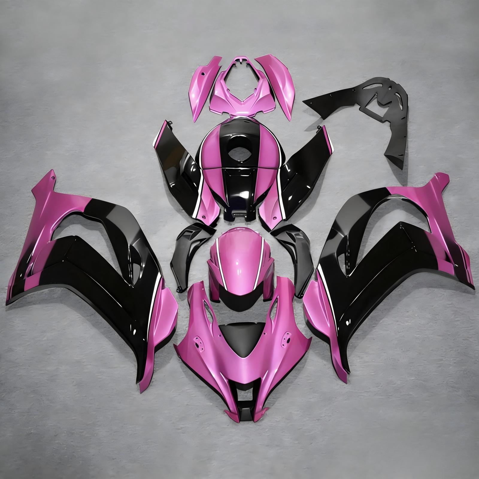 Amotopart 2016-2020 Kawasaki ZX10R Purple Black Fairing Kit