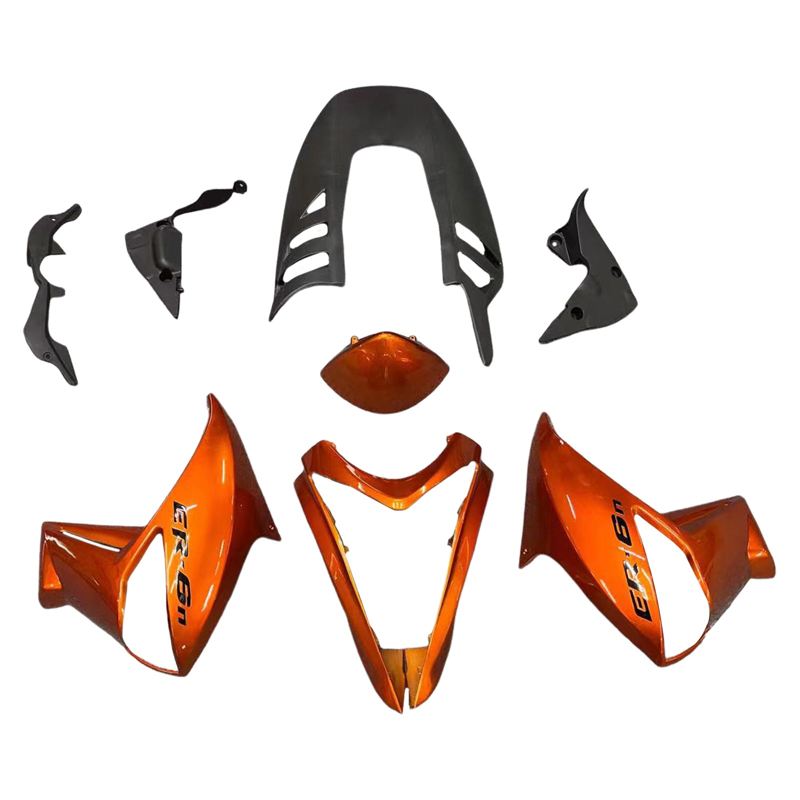 Kit de carénage Amotopart Kawasaki 2009-2011 ER6N orange