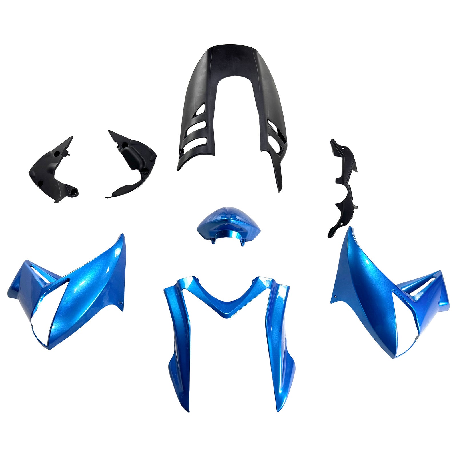 Amotopart Kawasaki 2009-2011 ER6N Blue Fairing Kit