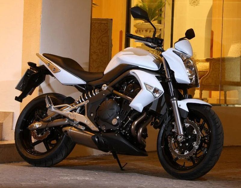 Amotopart 2009-2011 Kawasaki ER6N White Fairing Kit