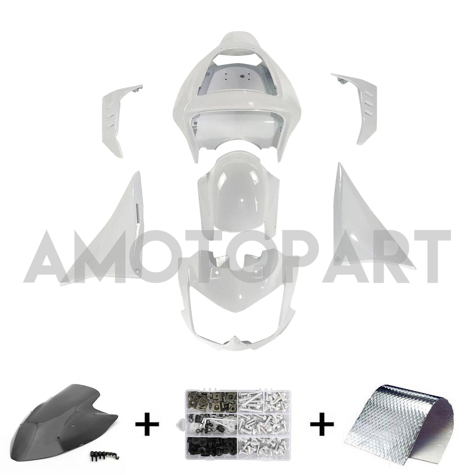 Amotopart 2003-2006 Z1000 Kawasaki White Fairing Kit