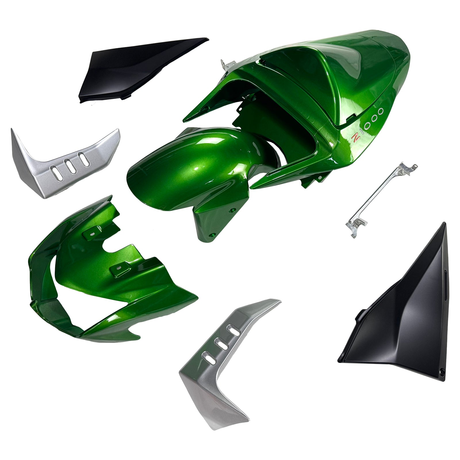 Amotopart 2003-2006  Kawasaki Z1000 Green Fairing Kit