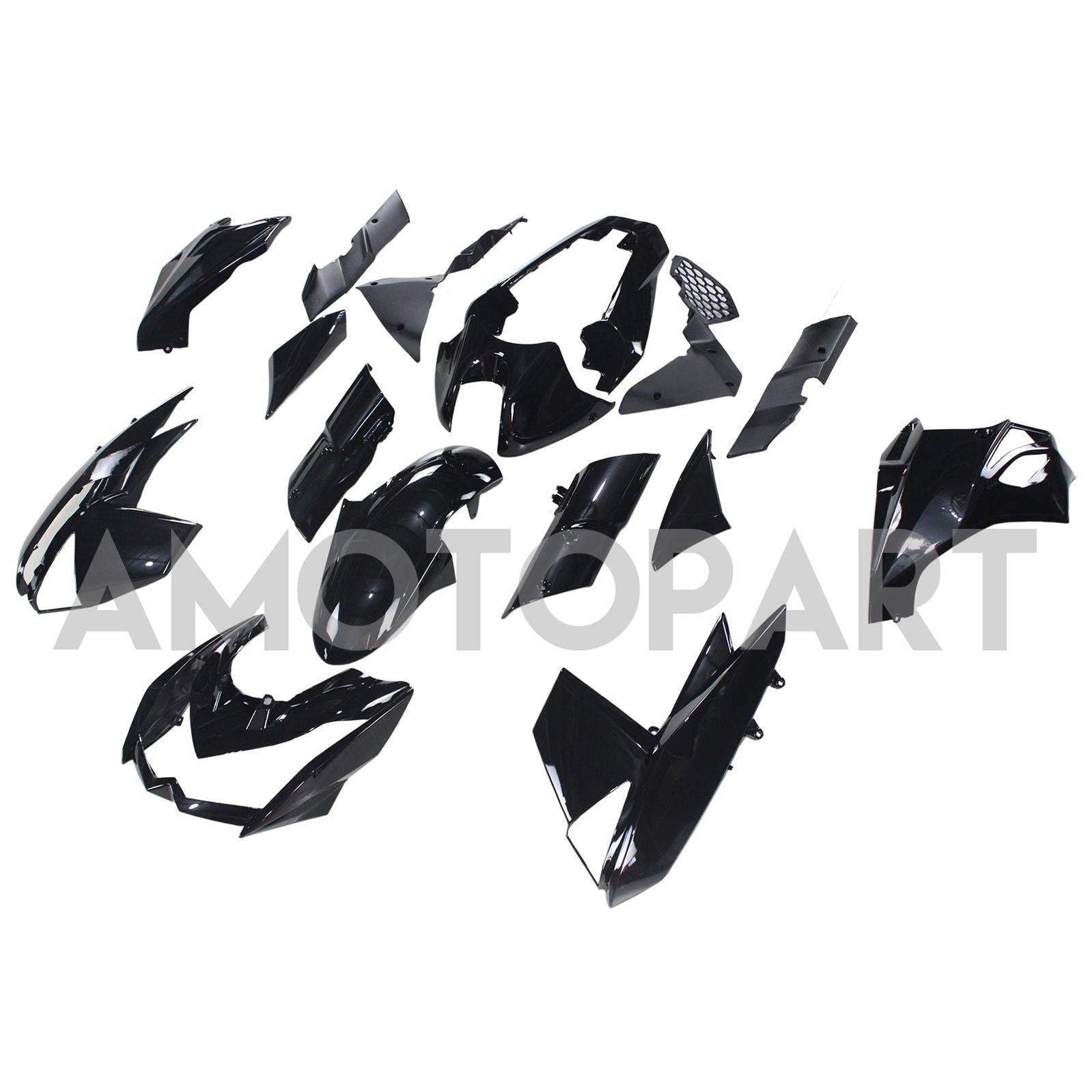 Amotopart Kawasaki Z1000 2010-2013 Glossy Black Fairing Kit