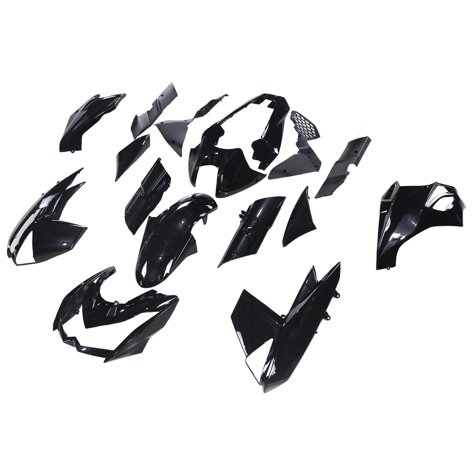 Amotopart Kawasaki Z1000 2010-2013 Glossy Black Fairing Kit