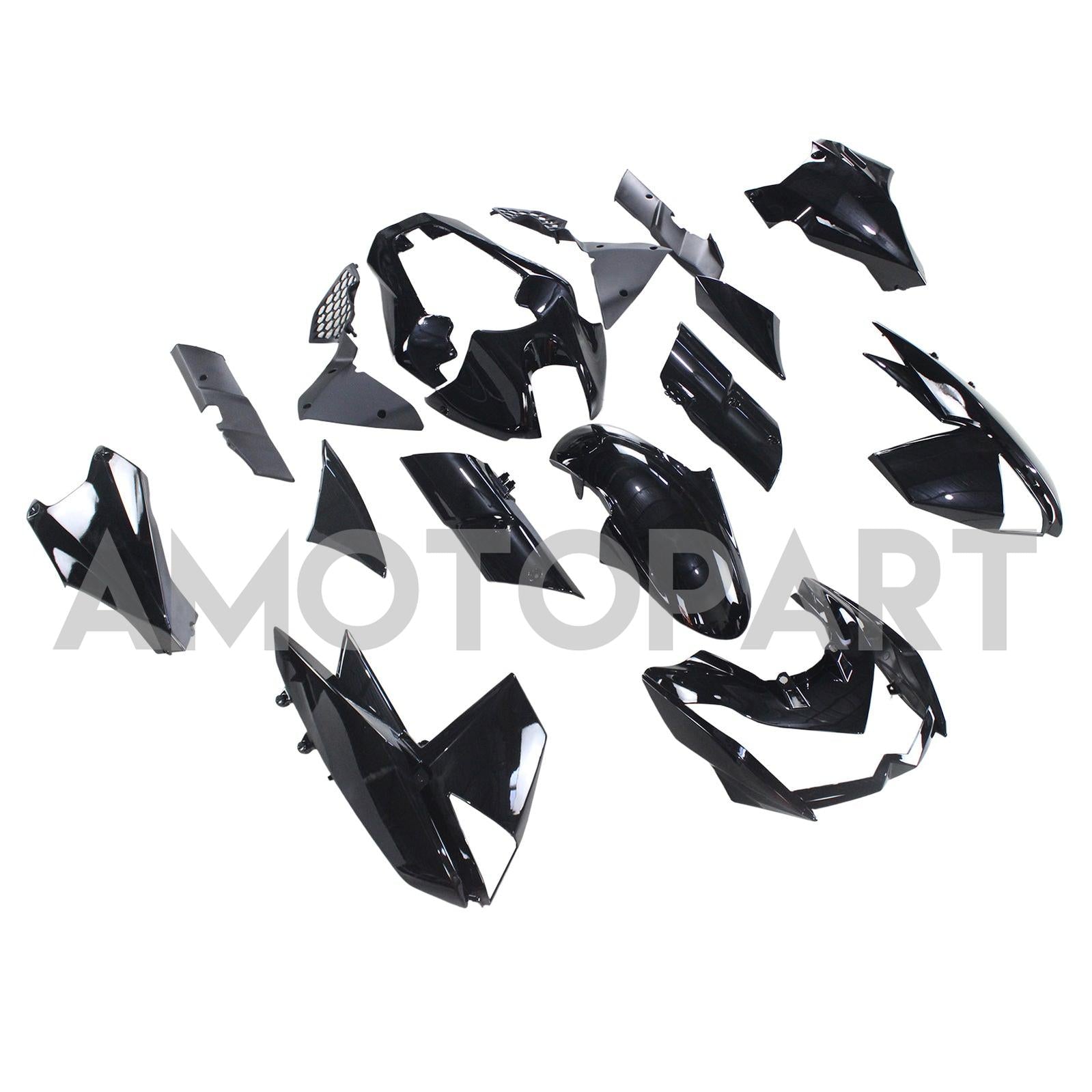 Amotopart Kawasaki Z1000 2010-2013 Glossy Black Fairing Kit