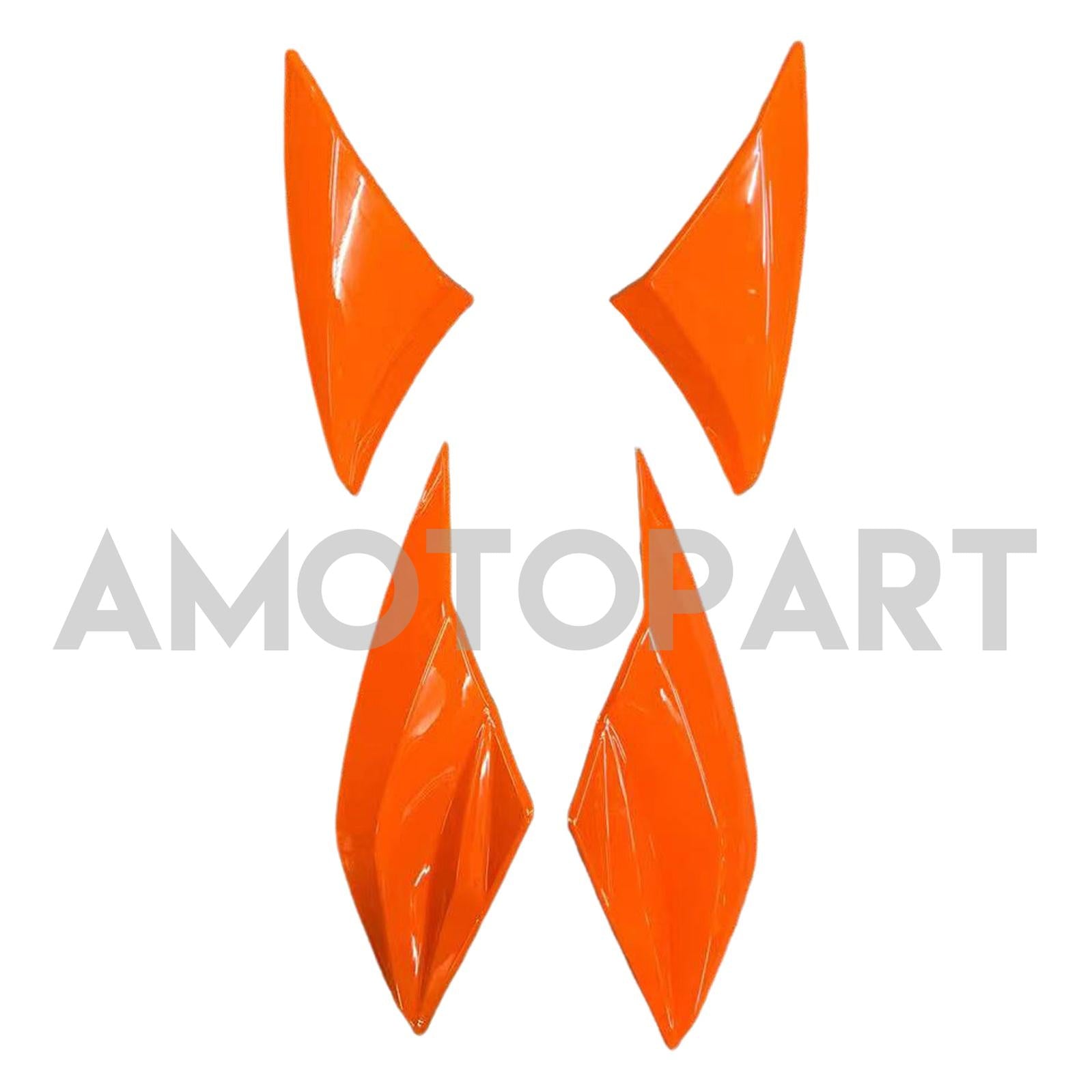 Amotopart Kawasaki Z1000 2010-2013 Glossy Orange Black Fairing Kit