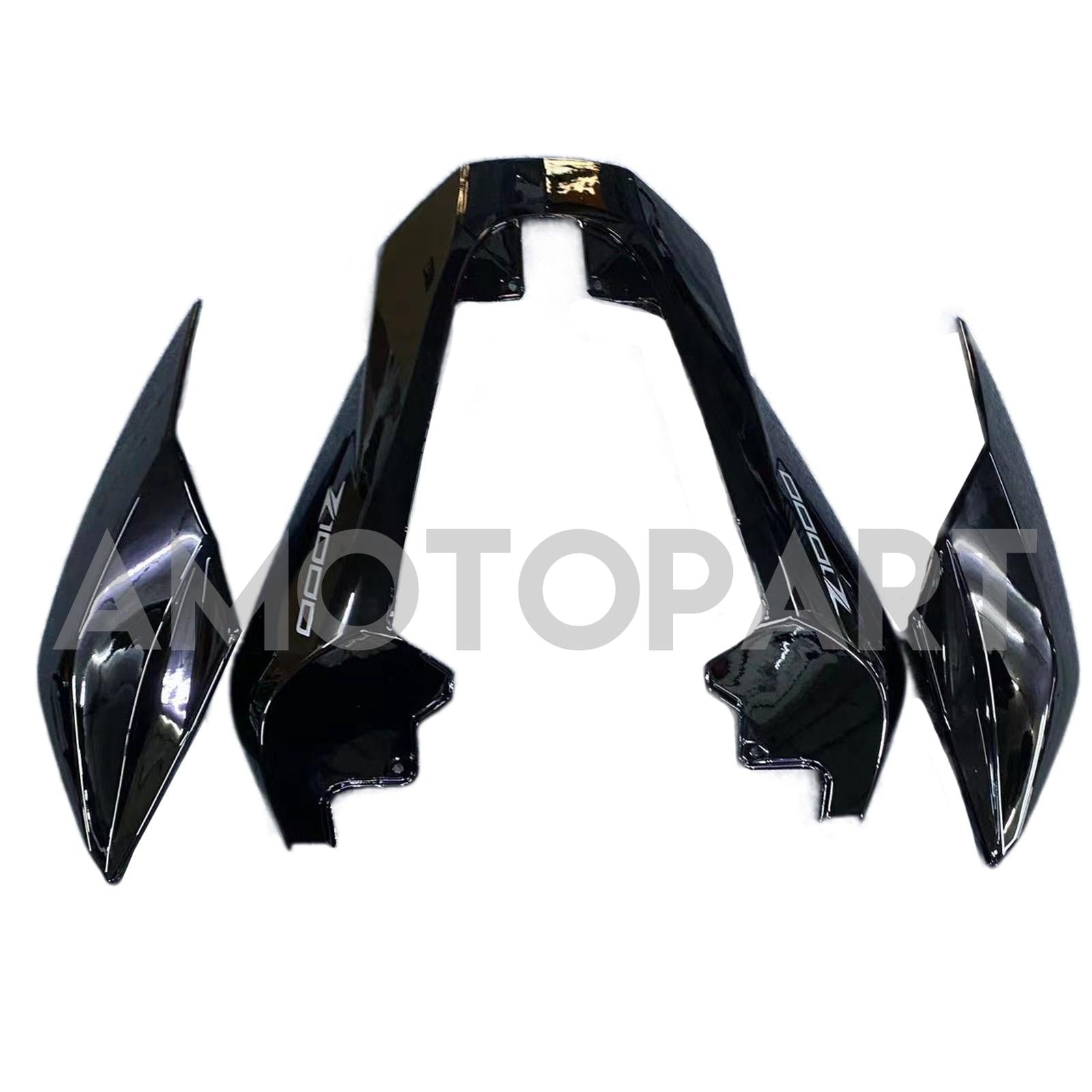 Amotopart 2010-2013 Z1000 Kawasaki Black with Red Line Fairing Kit