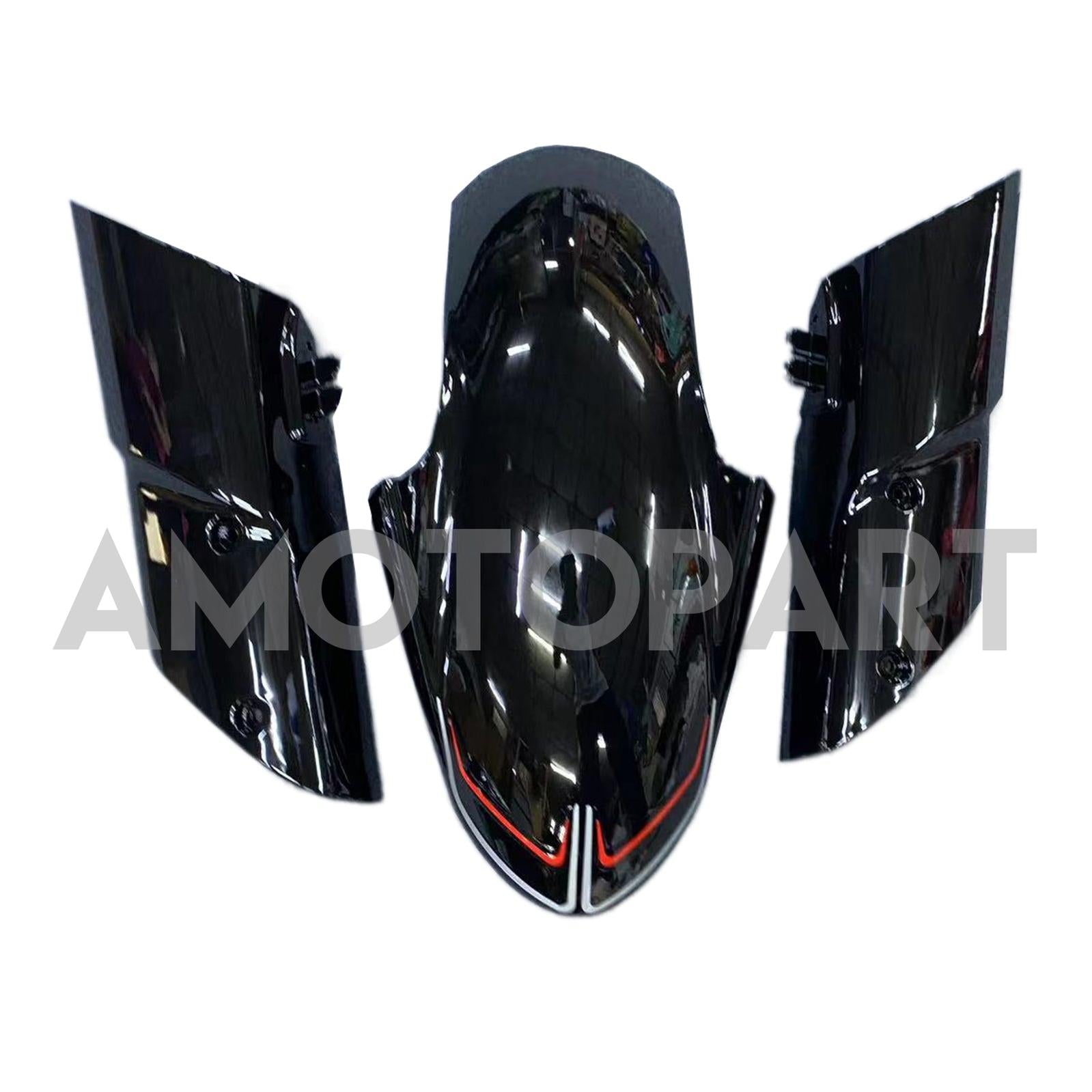 Amotopart 2010-2013 Z1000 Kawasaki Black with Red Line Fairing Kit