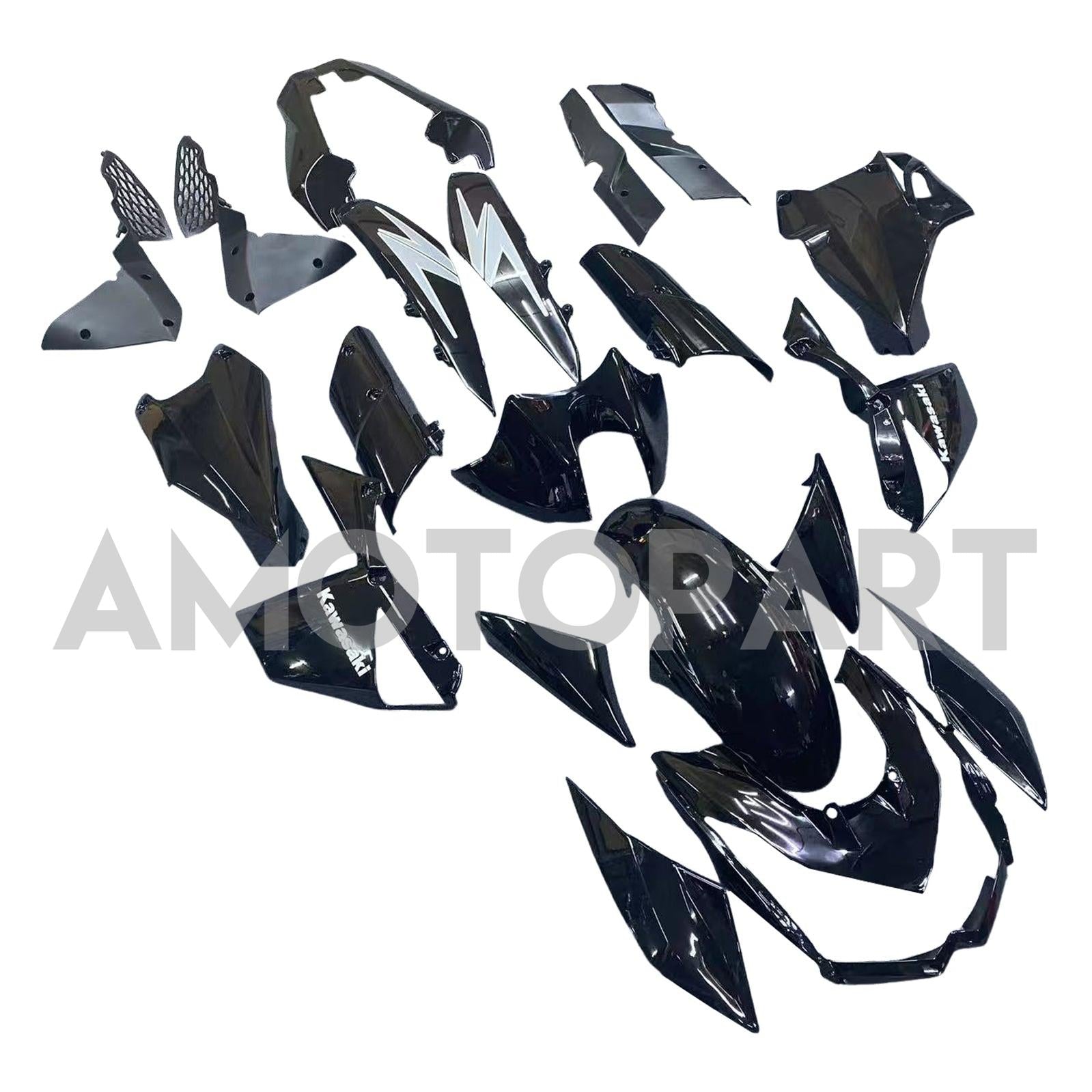 Amotopart 2010-2013 Z1000 Kawasaki Gloss Black Fairing Kit