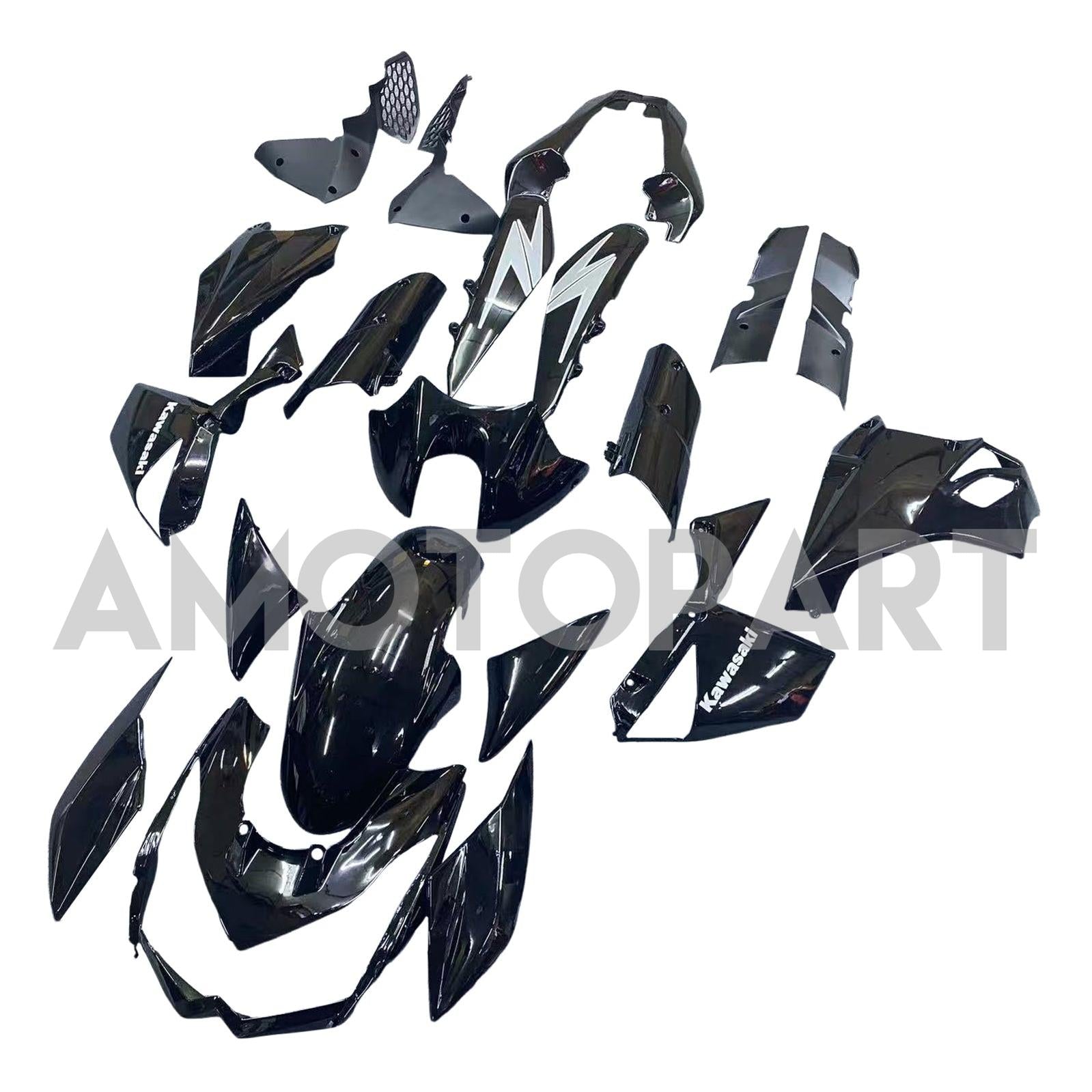 Amotopart 2010-2013 Z1000 Kawasaki Gloss Black Fairing Kit