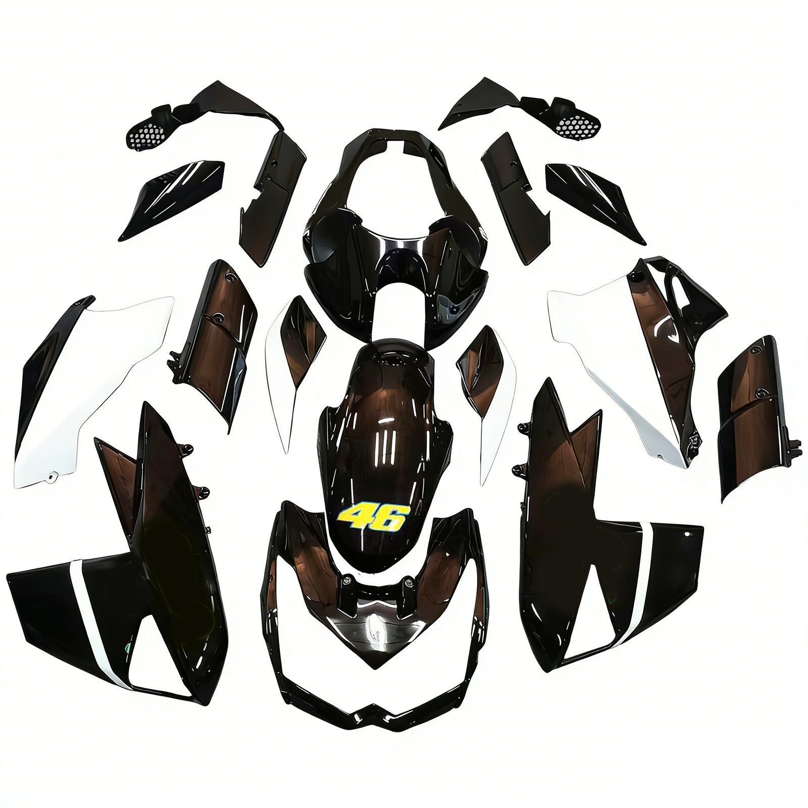 Amotopart 2010-2013 Z1000 Kawasaki Green&Black Style3 Fairing Kit