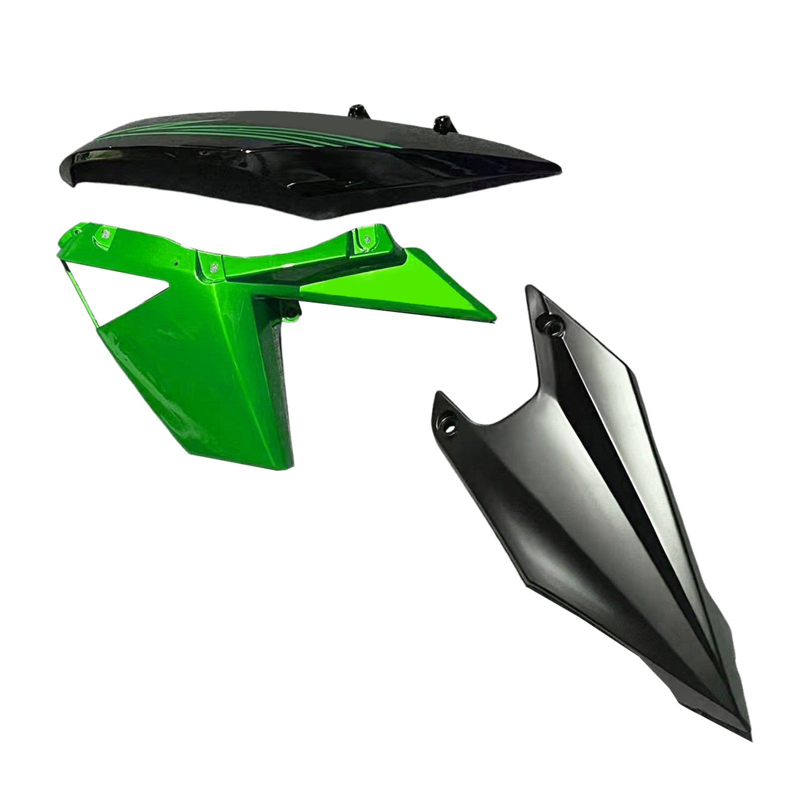 Amotopart 2010-2013 Z1000 Kawasaki Green&Black Style2 Fairing Kit