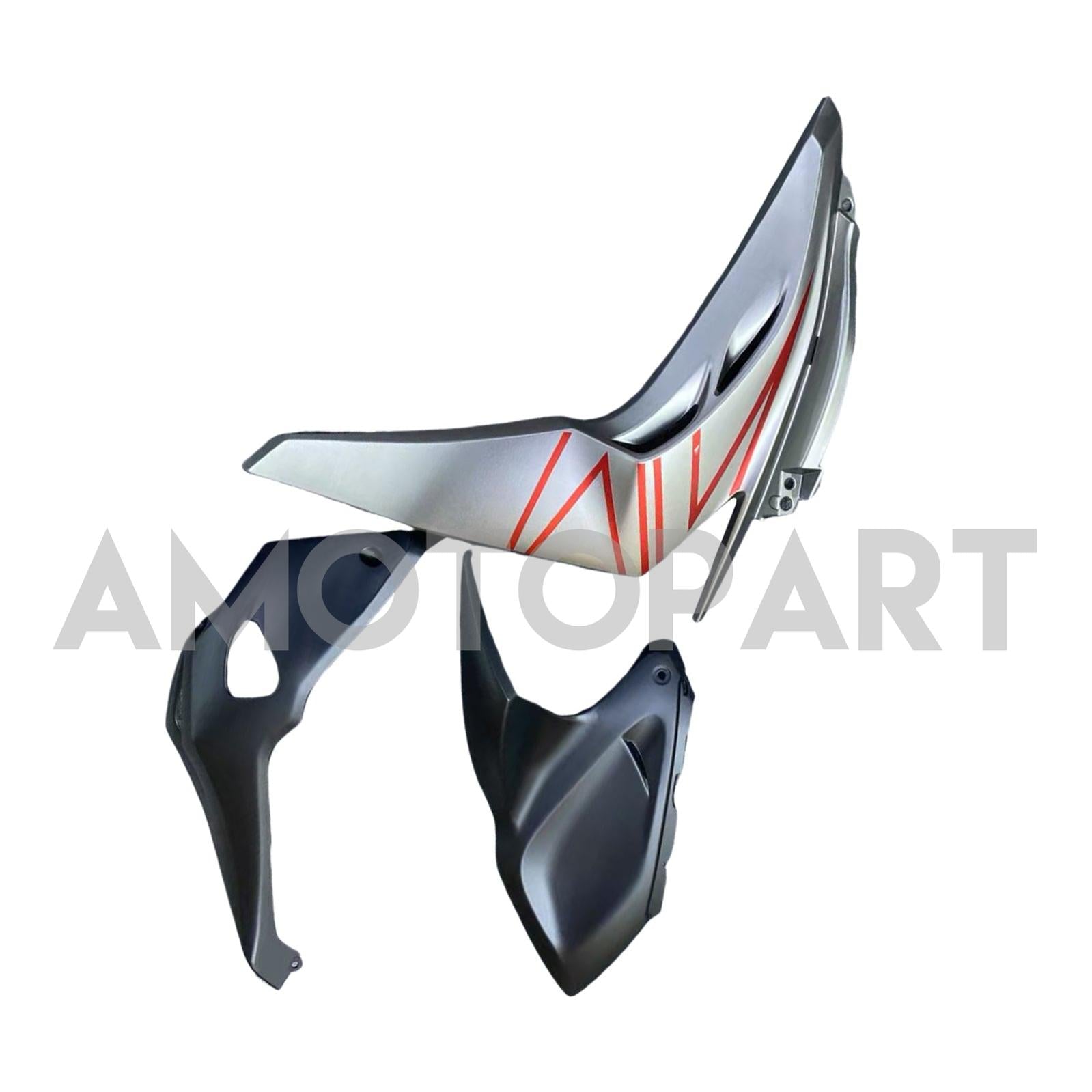 Amotopart 2014-2017 Z1000 Kawasaki Matte Black&Silver Fairing Kit