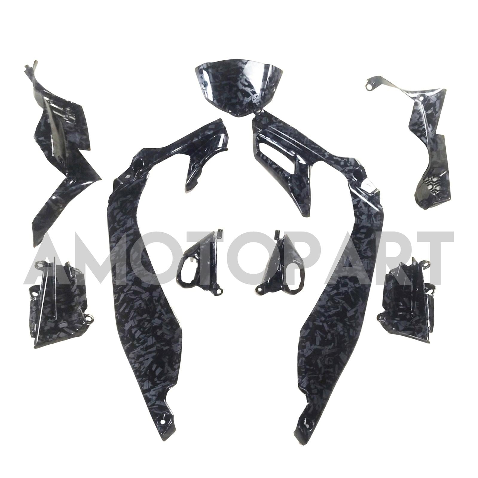 Amotopart 2014-2017 Z1000 Kawasaki Marble Carbon Fiber Fairing Kit