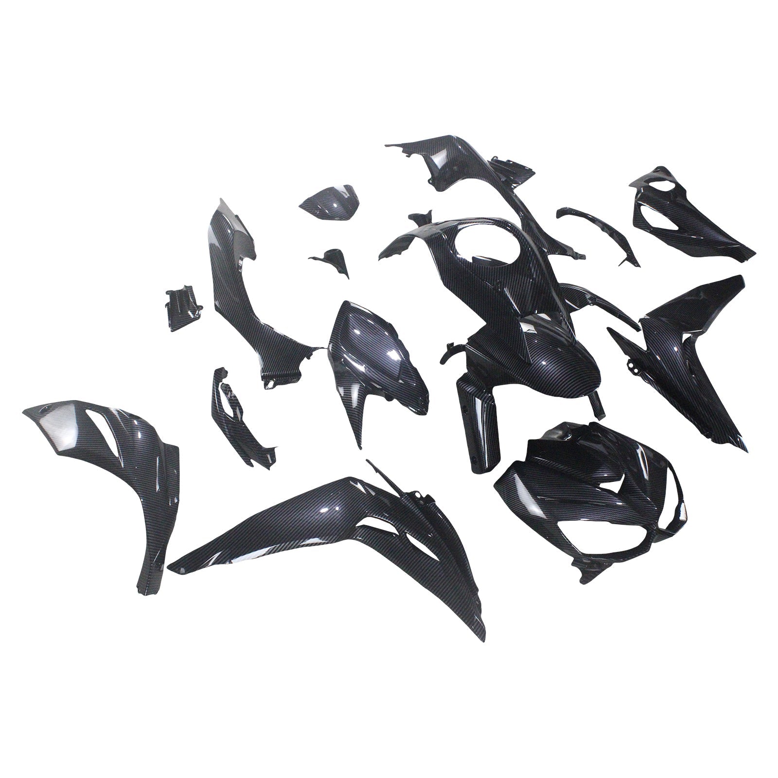 Amotopart 2014-2017 Z1000 Kawasaki Carbon Fiber Black Fairing Kit