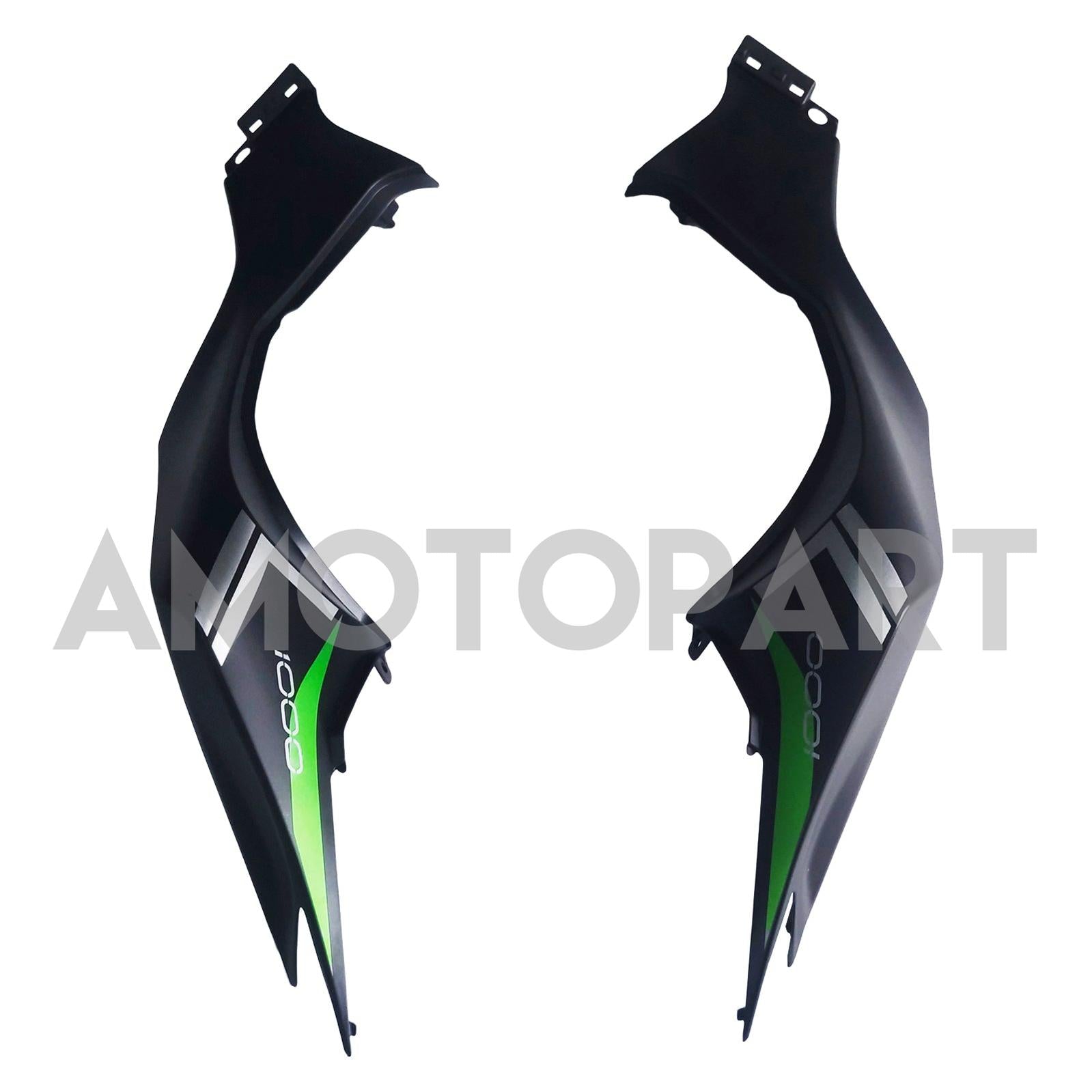 Amotopart 2014-2017 Kawasaki Z1000 Black Green Fairing Kit