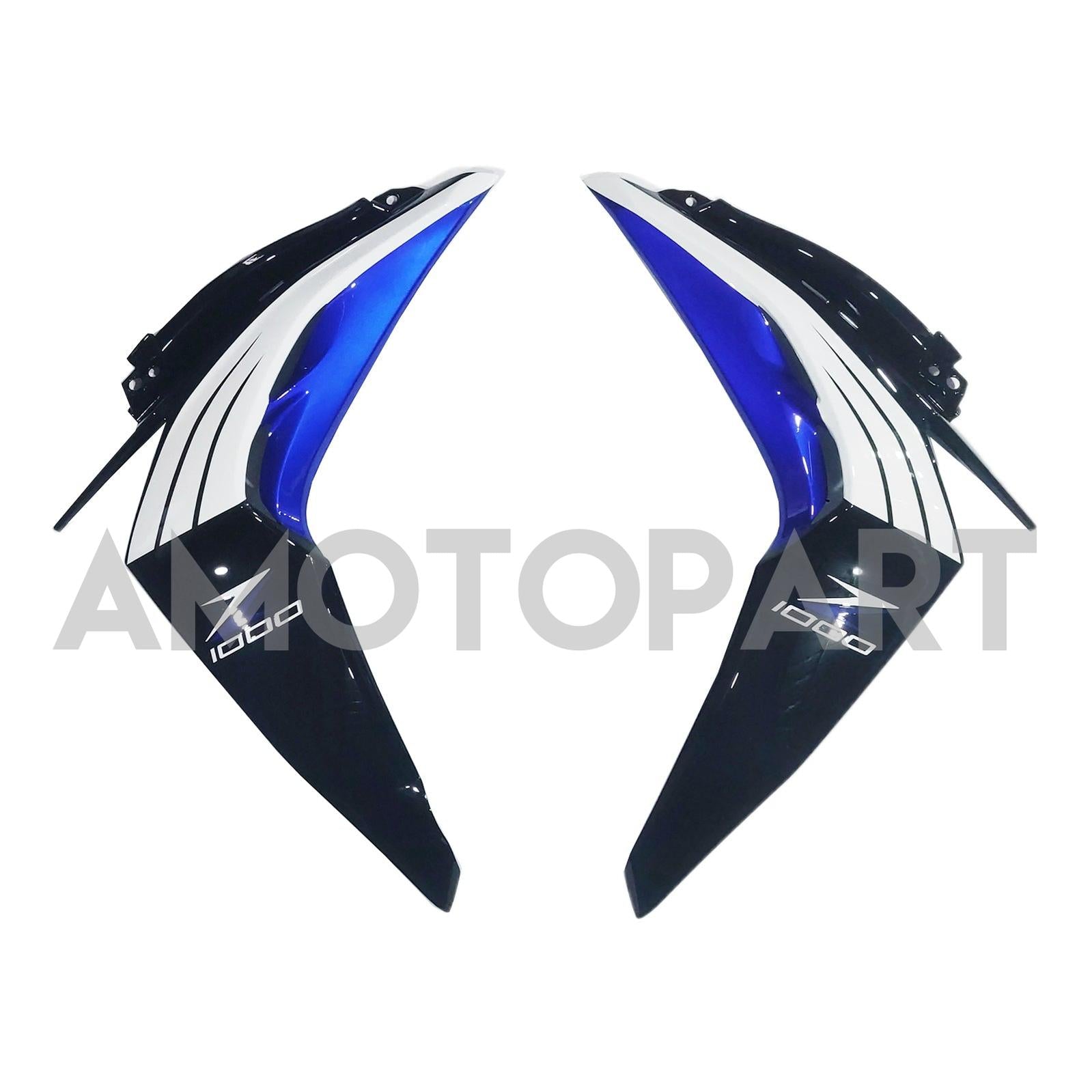 Amotopart 2014-2017 Kawasaki Z1000 ブラック ホワイト ブルー フェアリングキット