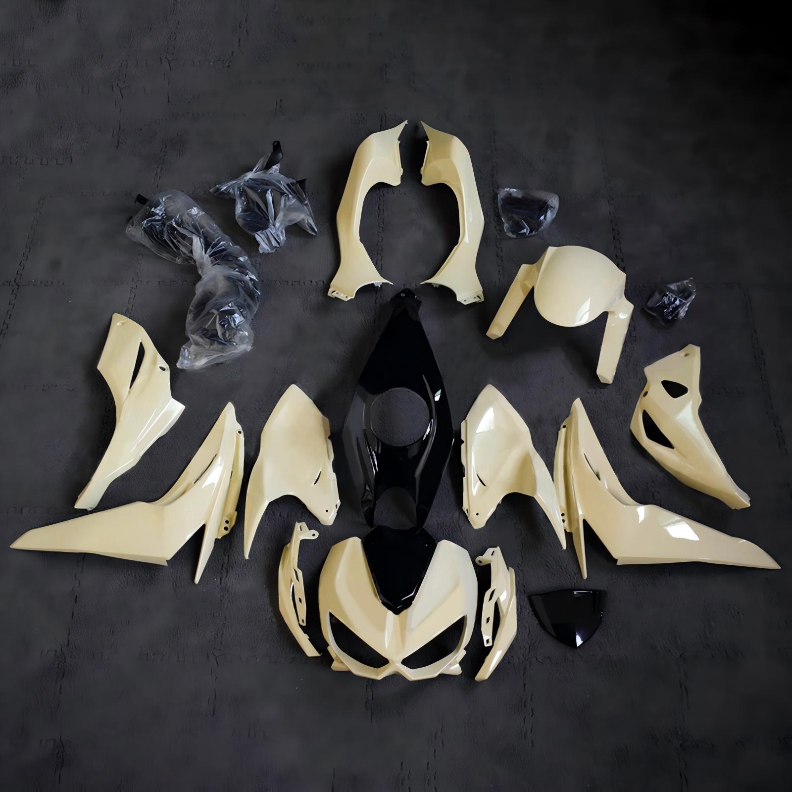 Amotopart 2014-2017 Kawasaki Z1000 Light Yellow Fairing Kit