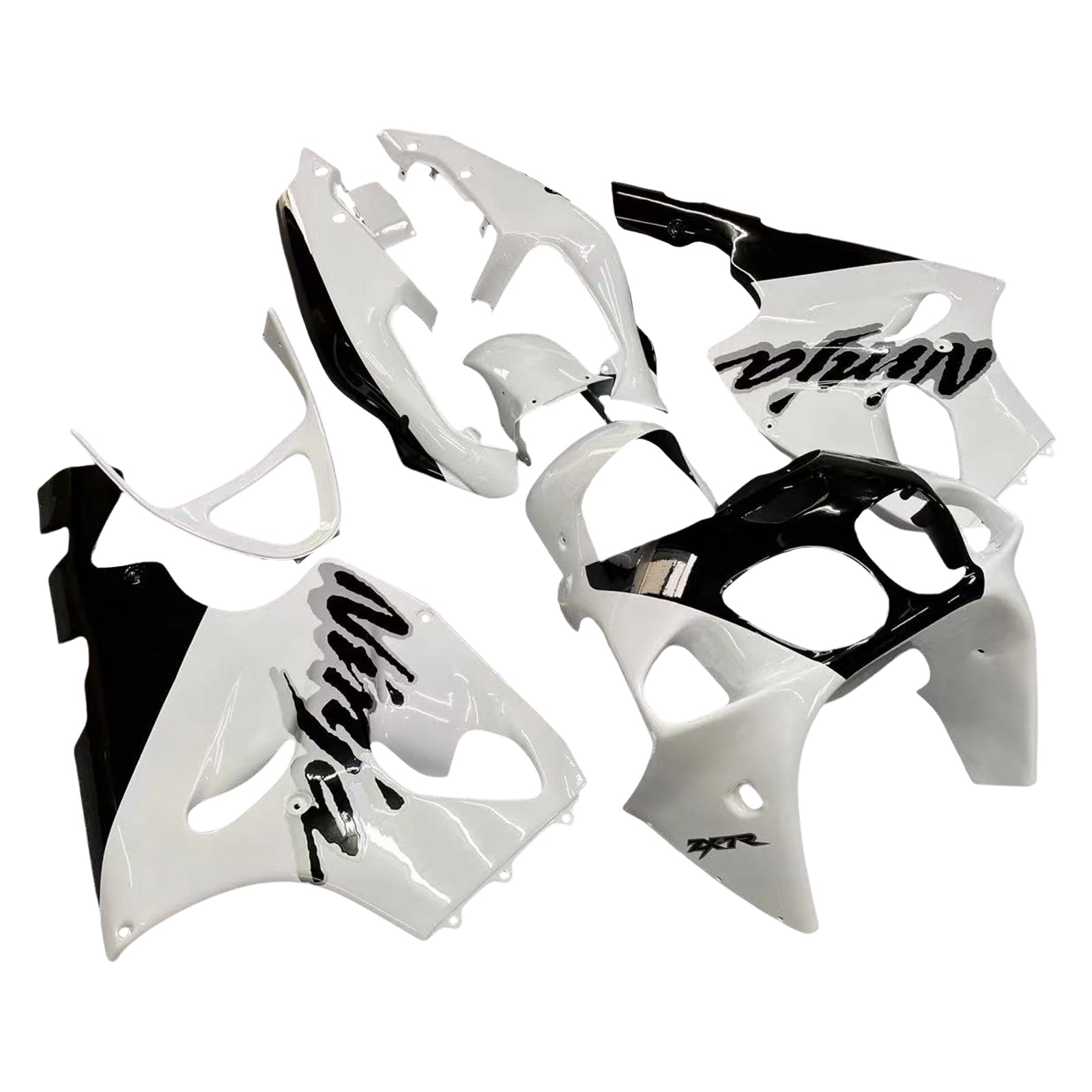 Amotopart 1996-2003 Kawasaki ZX7R Kit carenatura logo bianco e nero