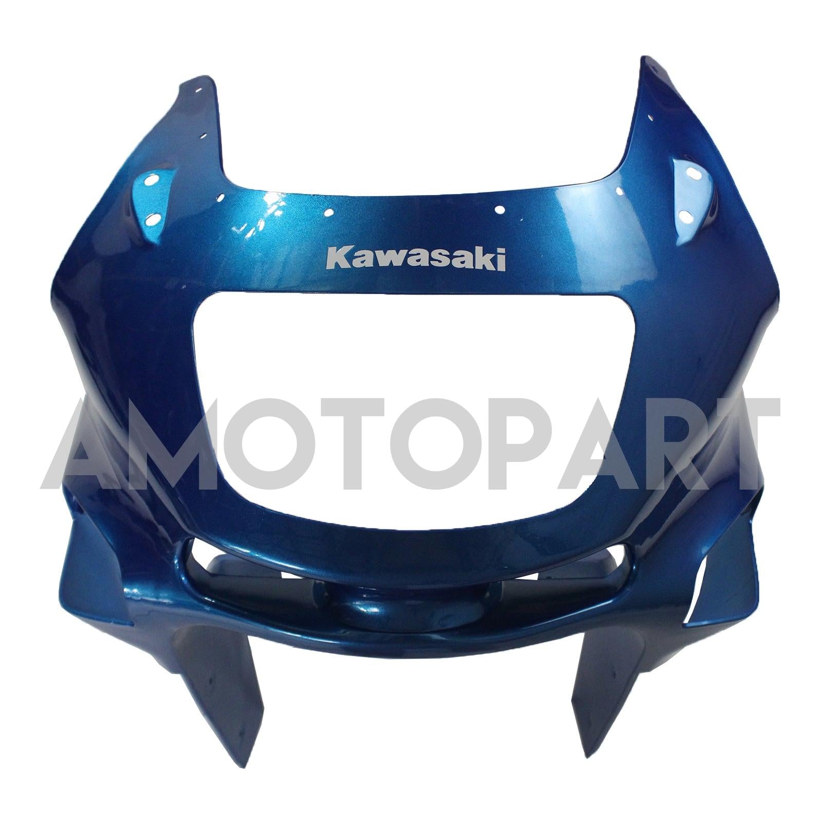 Amotopart Kawasaki ZZR400 1993-2007/ZZR600 1993-2003 Kit de carenado azul plateado