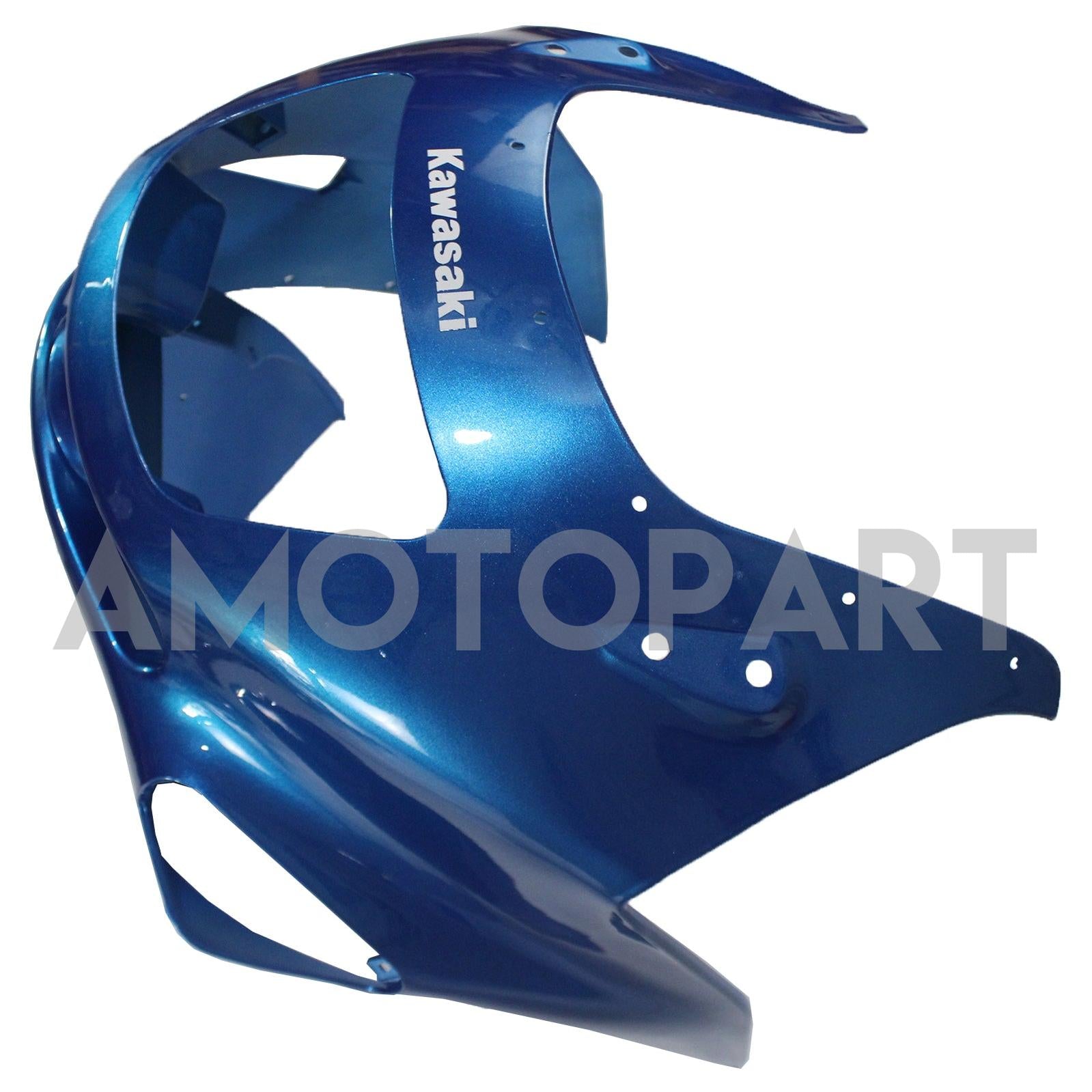 Amotopart Kawasaki ZZR400 1993-2007/ZZR600 1993-2003 Kit de carenado azul plateado