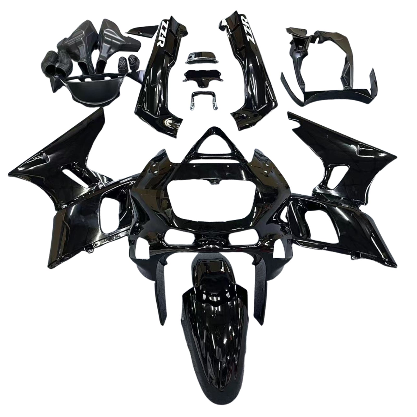Amotopart ZZR400 1993-2007 ZZR600 1998-2003 Kawasaki Gloss Black Fairi