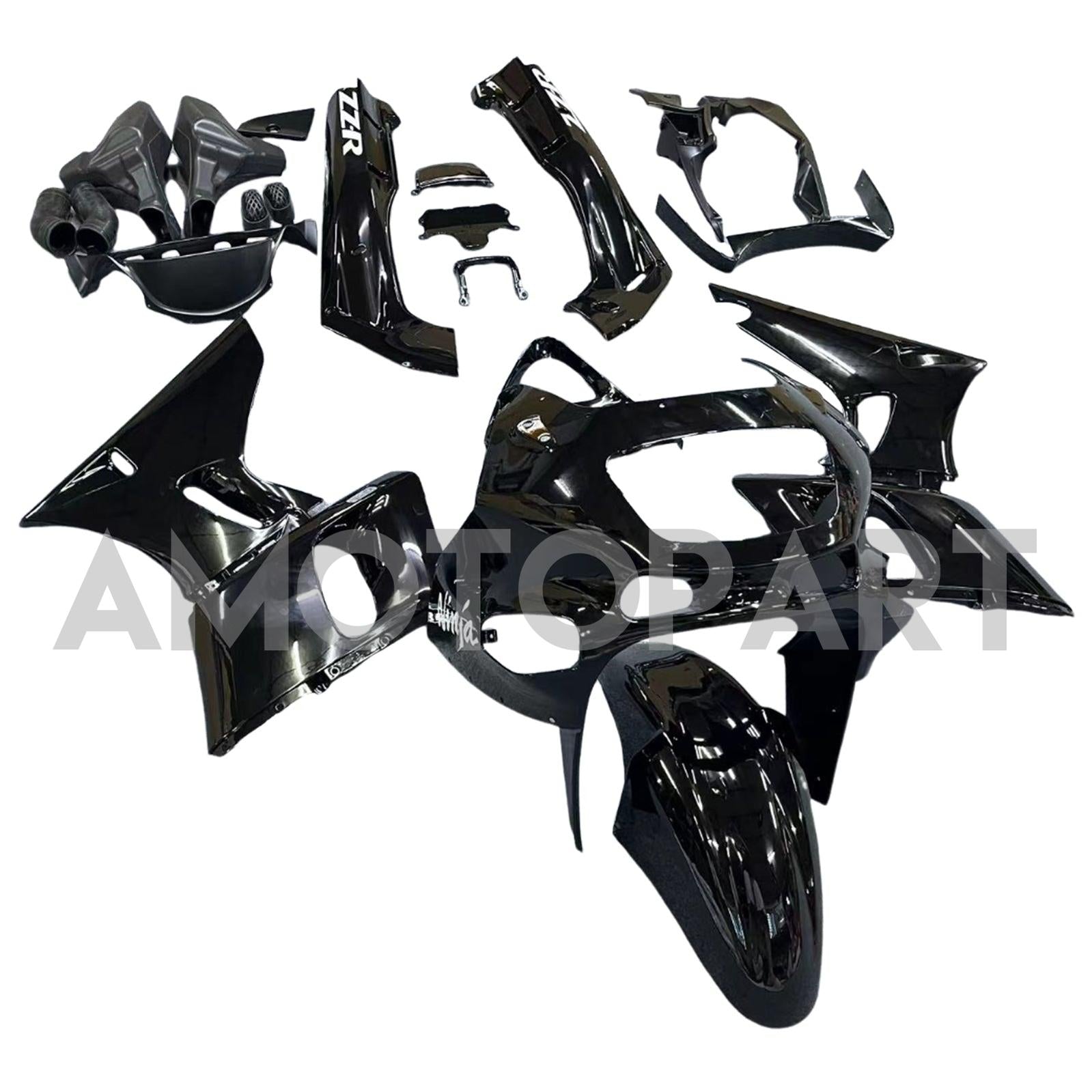 AMOTOPART ZZR400 1993-2007 ZZR600 1998-2003 kawasaki gloss noir de carénage