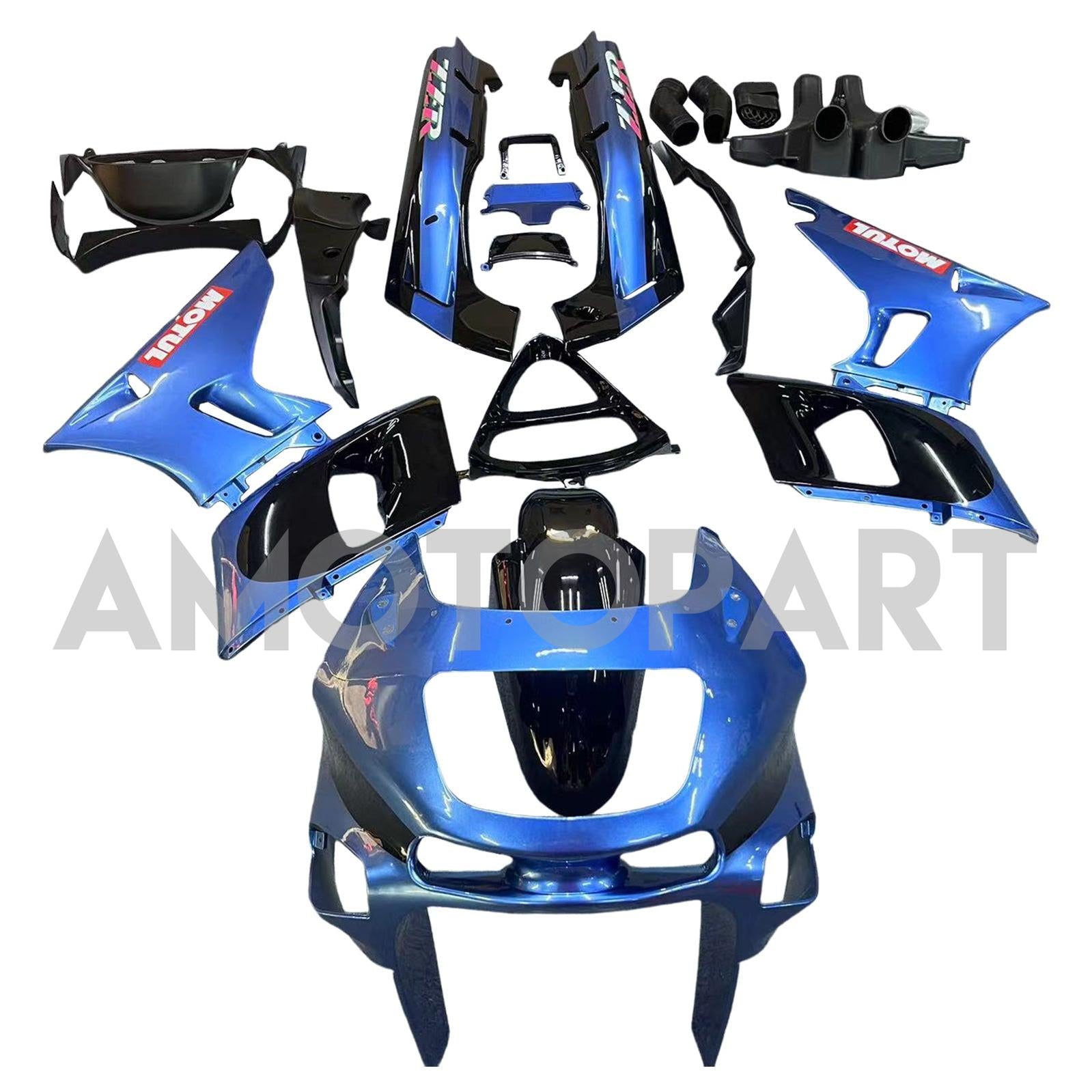 Amotopart ZZR400 1993-2007 ZZR600 1998-2003 Kawasaki Blue Fairing Kit