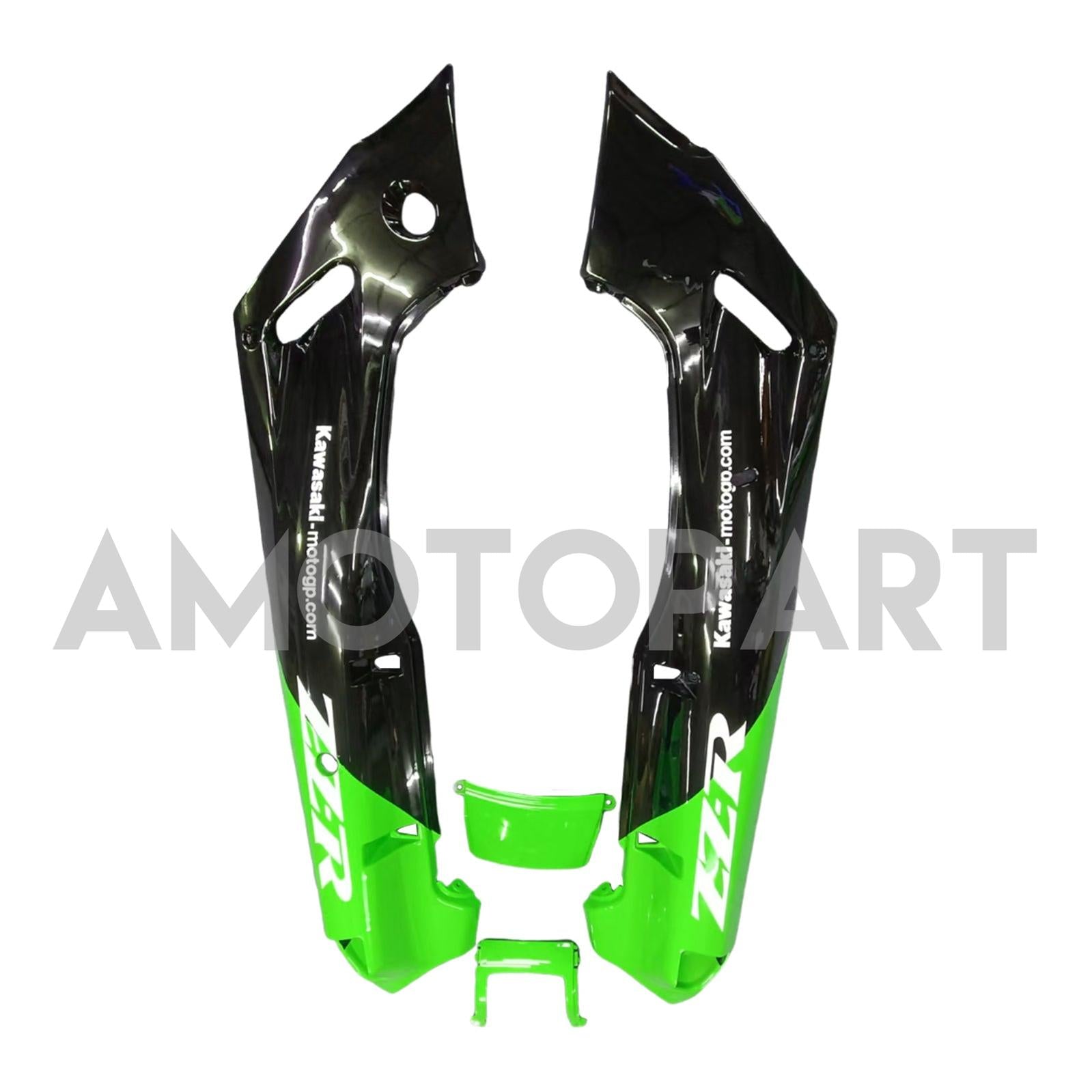 Amotopart ZZR400 1993-2007 ZZR600 1998-2003 Kawasaki グリーン&ブラック Style2 フェアリングキット