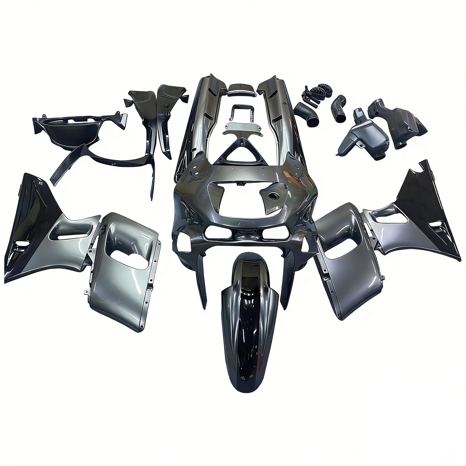 Amotopart ZZR400 1993-2007 ZZR600 1998-2003 Kawasaki Gloss Gray Fairing Kit