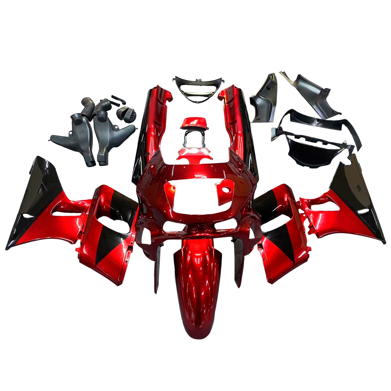 Amotopart ZZR400 1993-2007 ZZR600 1998-2003 Kawasaki Red & Black Fairi