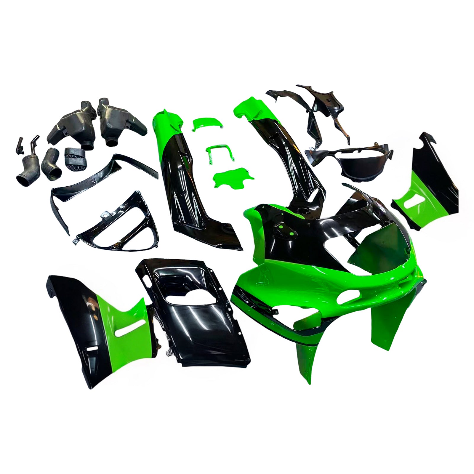 Amotopart Kawasaki ZZR400 1993-2007/ZZR600 1993-2003 Green Fairing Kit
