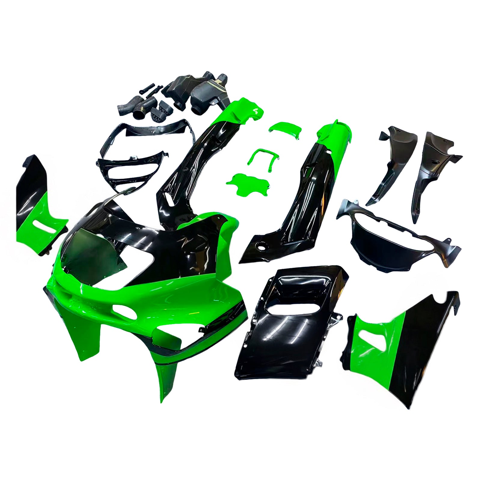 Amotopart Kawasaki 1993-2007 ZZR400 & 1998-2003 ZZR600 Green Black Fai