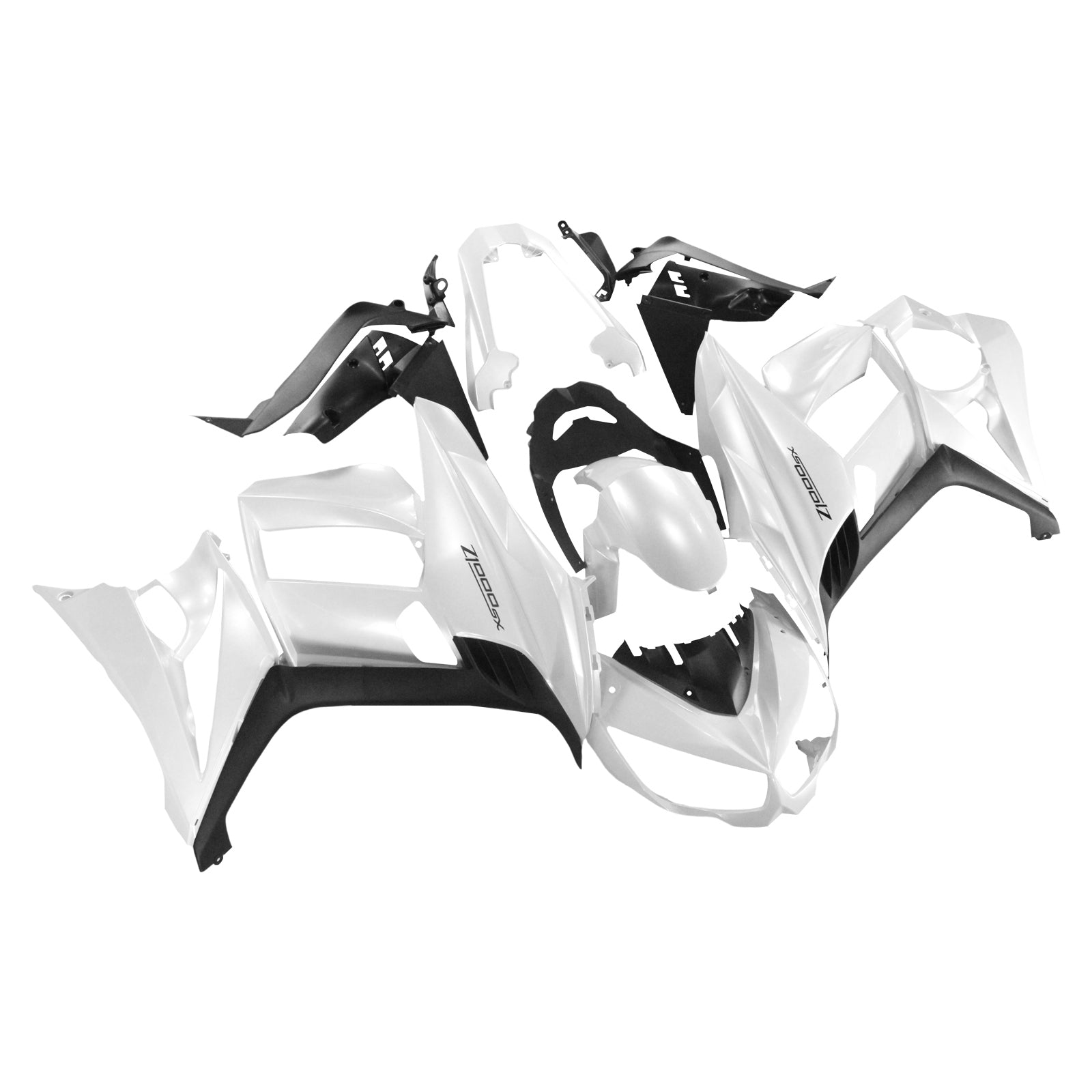 Amotopart Kawasaki Z1000SX 2010-2015 White  Fairing Kit